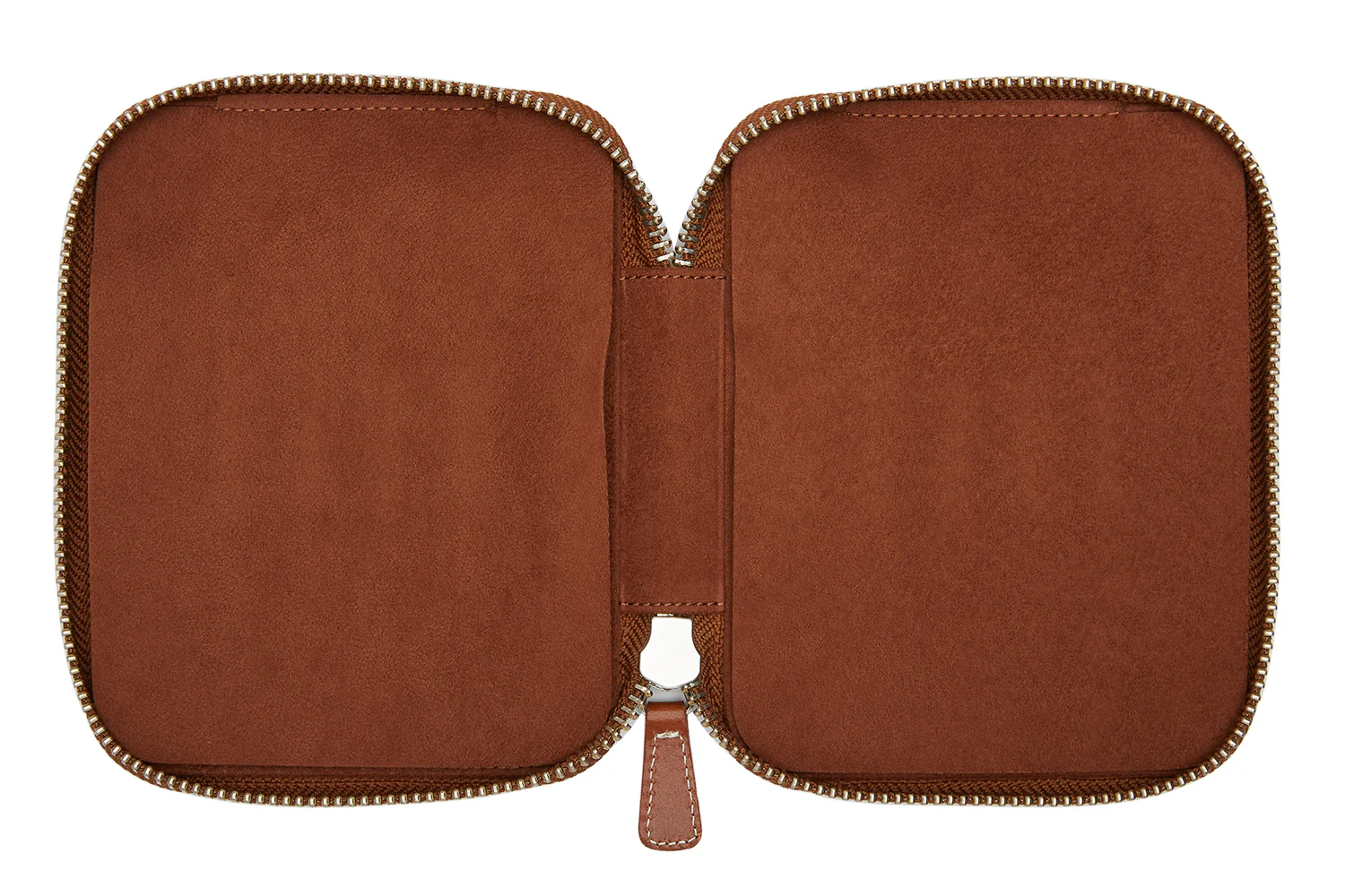 Galen Leather Zippered 10 Slot Pen Case - Brown - Image 3