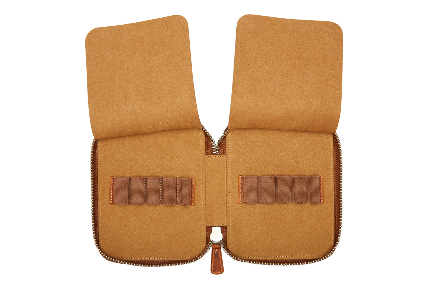 Galen Leather Zippered 10 Slot Pen Case - Crazy Horse Brown - Image 4
