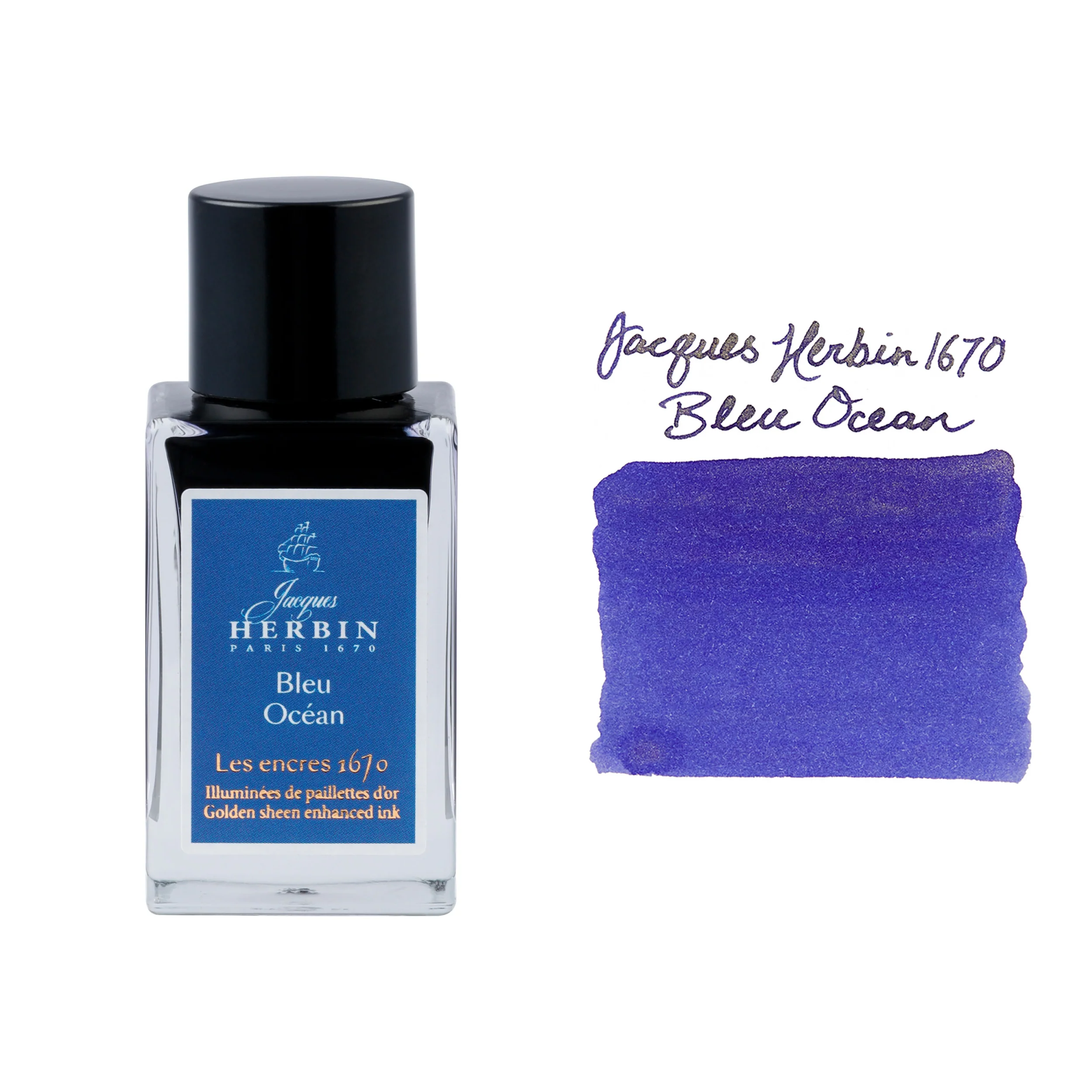 Jacques Herbin 1670 Bleu Ocean - 15ml Bottled Ink