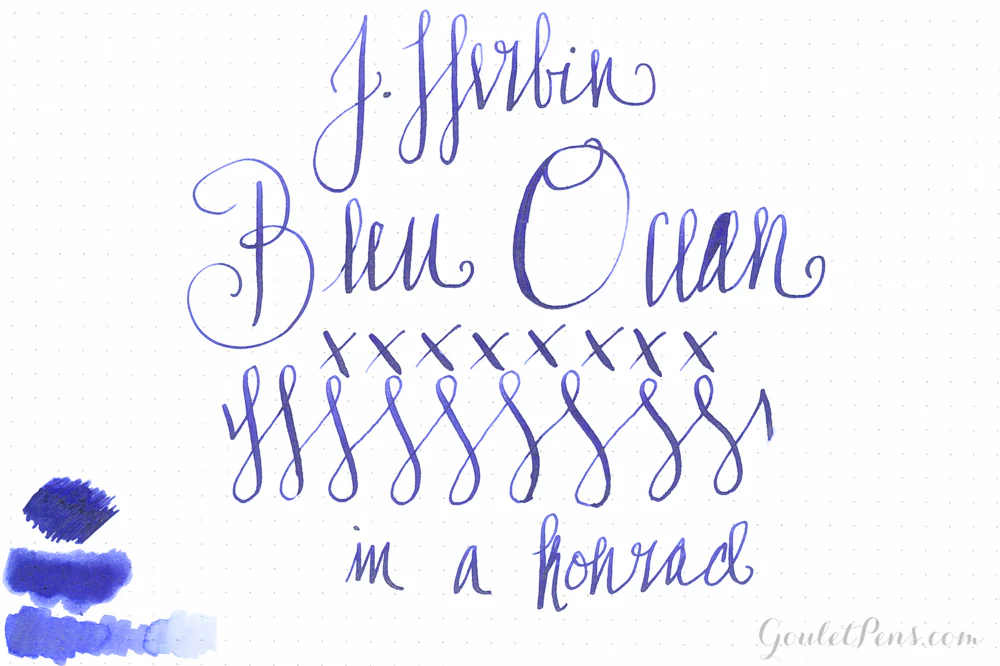 Jacques Herbin 1670 Bleu Ocean - Ink Sample - Image 7