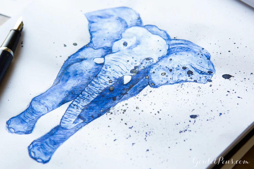 Jacques Herbin 1670 Bleu Ocean - Ink Sample - Image 9