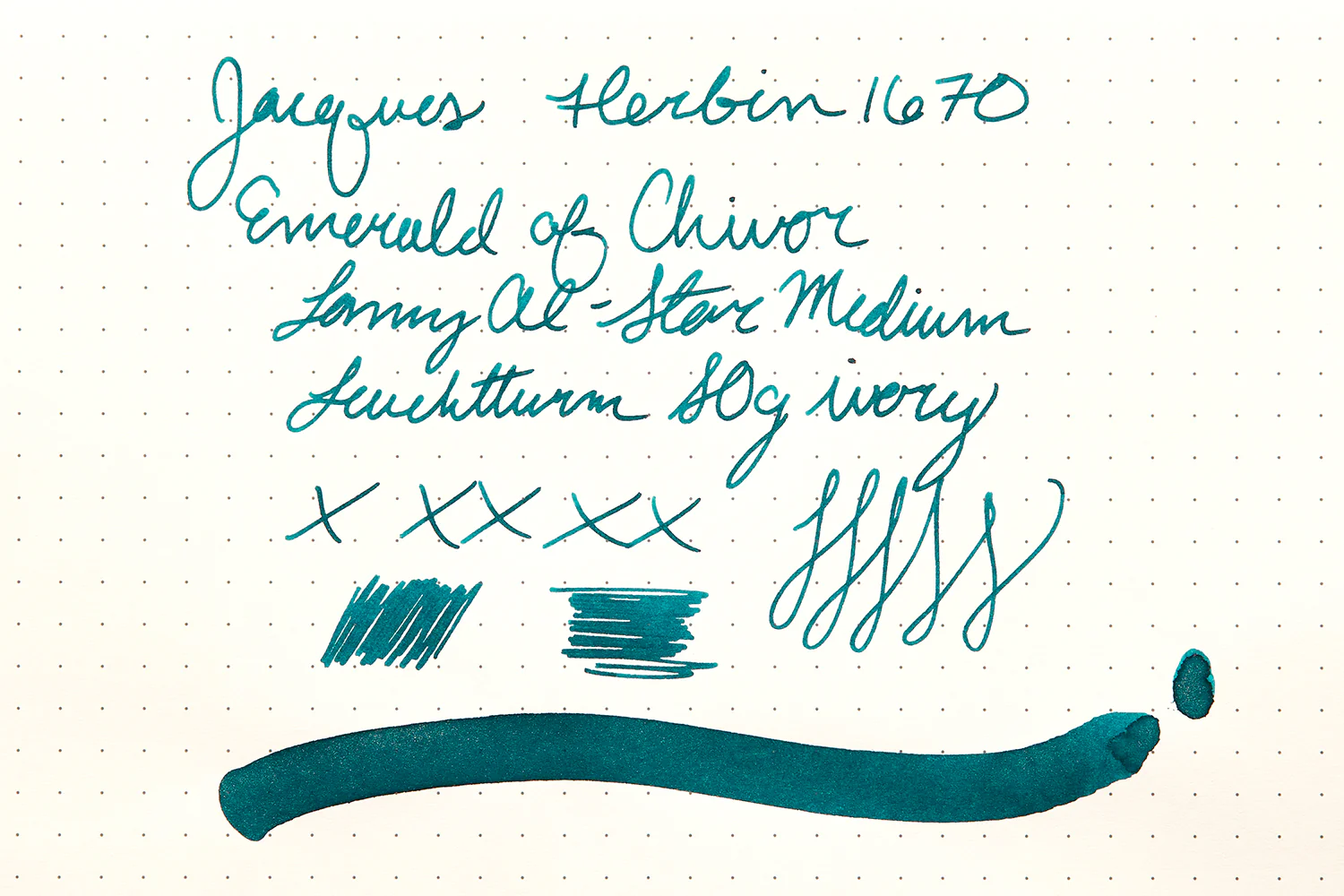 Jacques Herbin 1670 Emerald of Chivor - 50ml Bottled Ink - Image 13