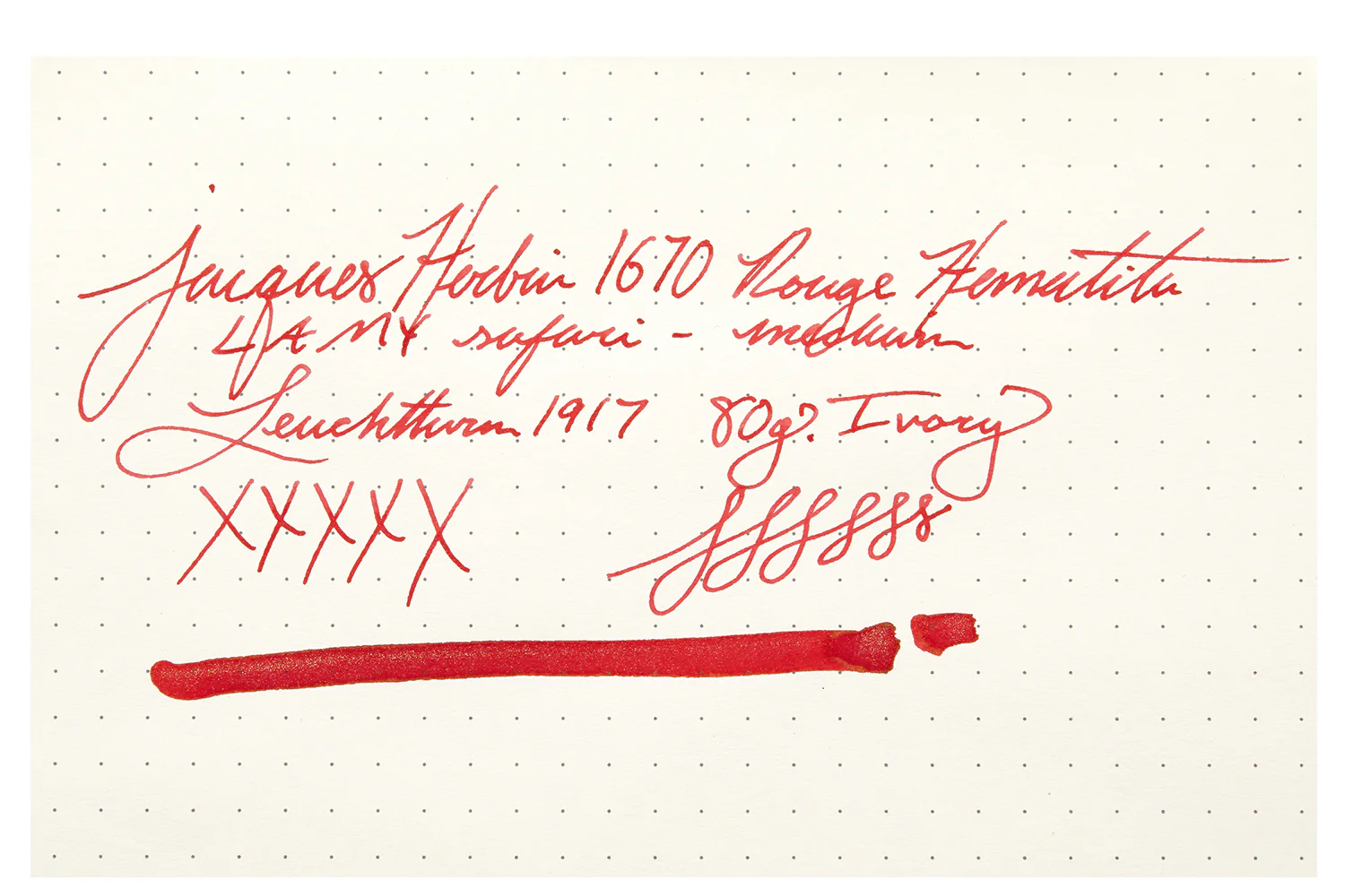Jacques Herbin 1670 Rouge Hematite - 15ml Bottled Ink - Image 6