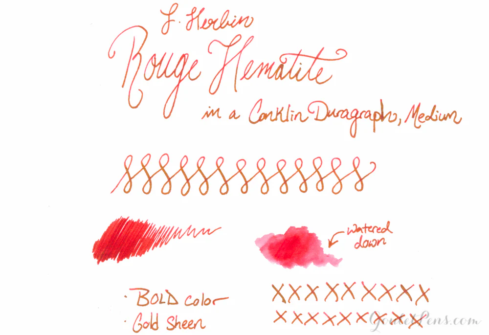 Jacques Herbin 1670 Rouge Hematite - 15ml Bottled Ink - Image 8