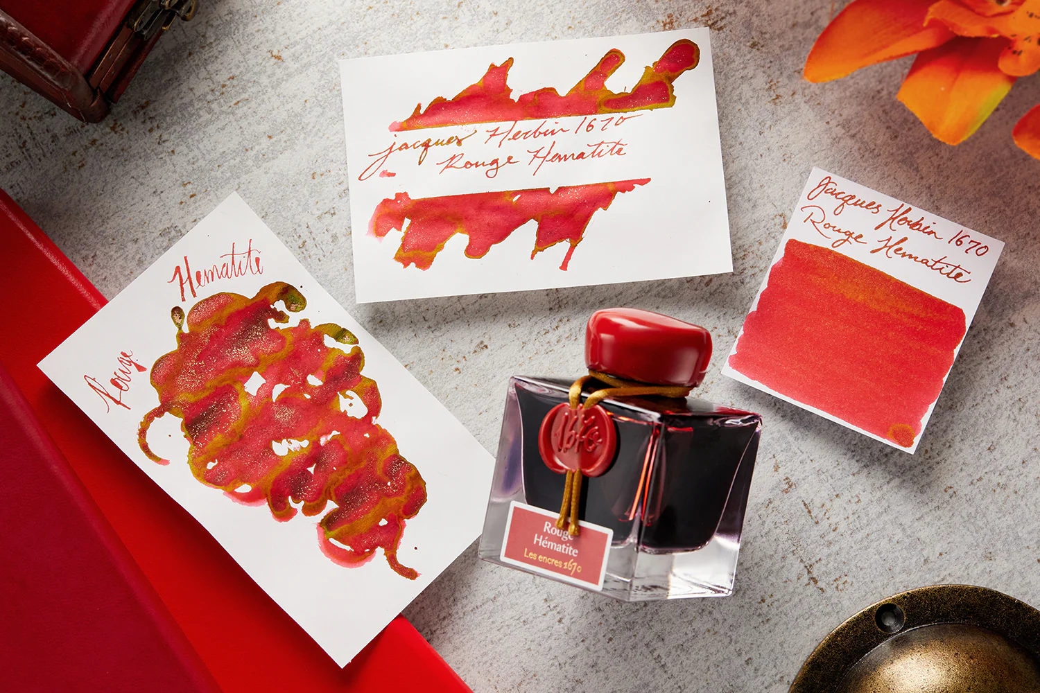 Jacques Herbin 1670 Rouge Hematite - Ink Sample - Image 4