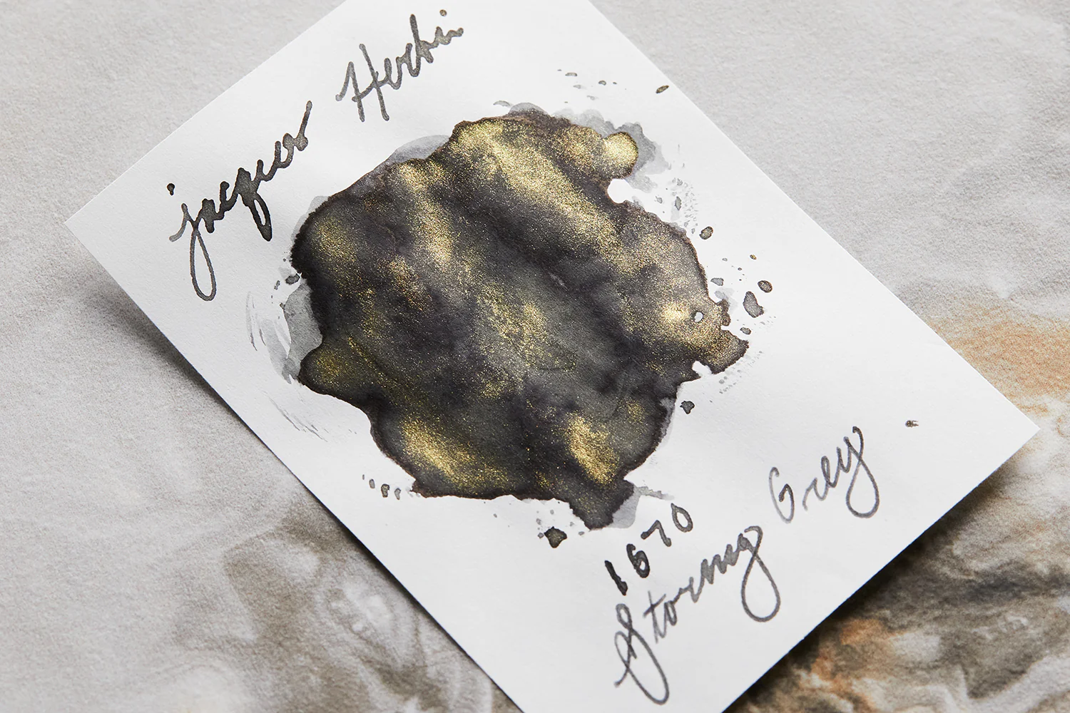 Jacques Herbin 1670 Stormy Grey - 50ml Bottled Ink - Image 6