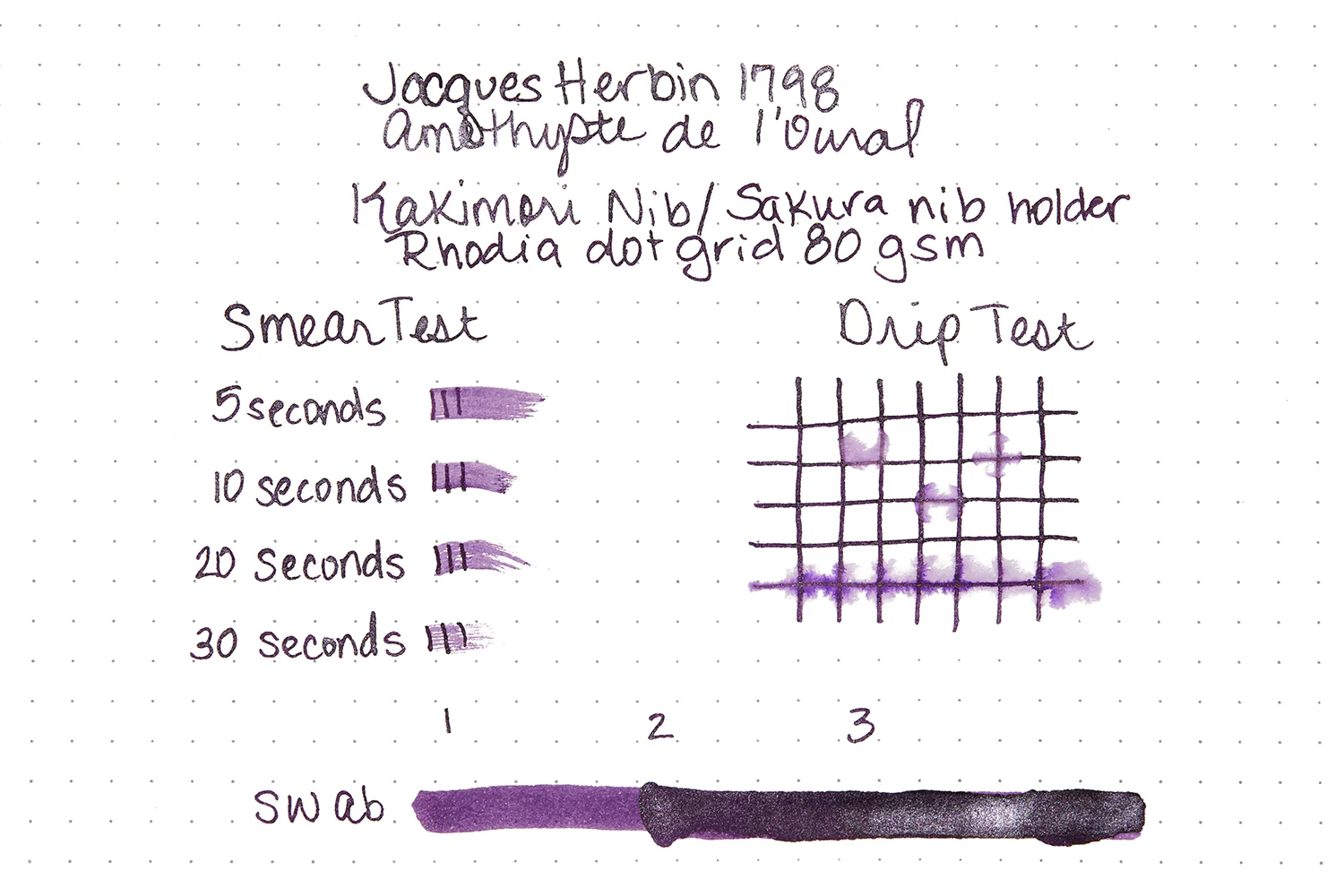 Jacques Herbin 1798 Amethyste de l'Oural - 15ml Bottled Ink - Image 9