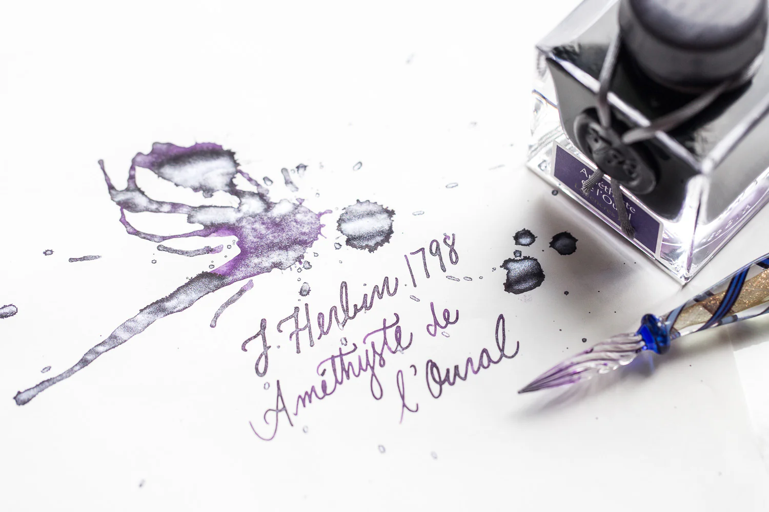 Jacques Herbin 1798 Amethyste de l'Oural - 50ml Bottled Ink - Image 3