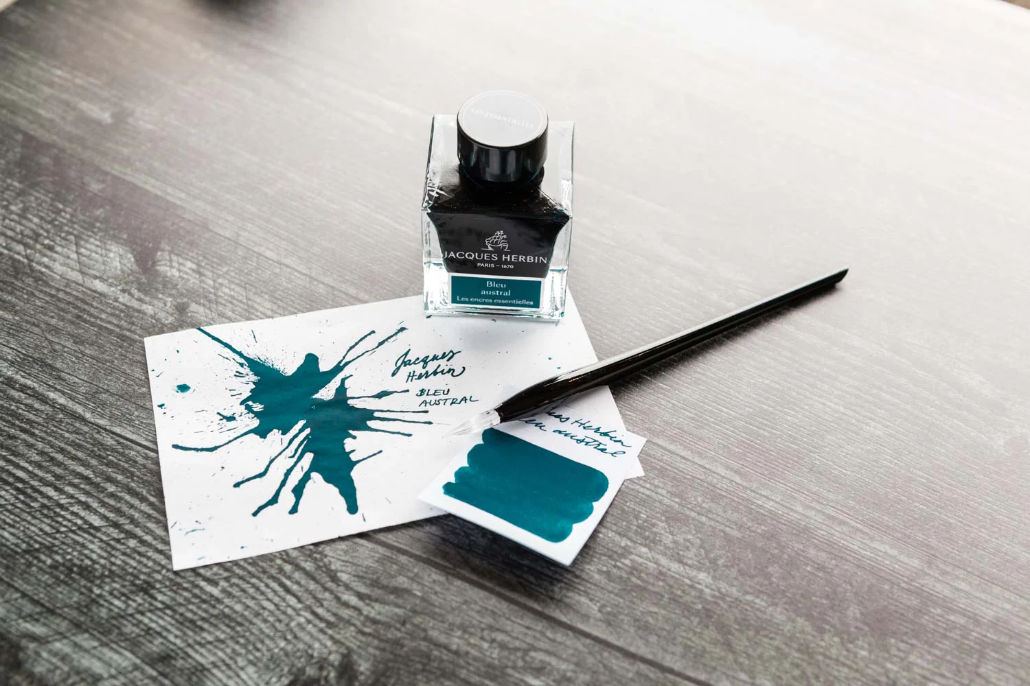 Jacques Herbin Bleu Austral - 50ml Bottled Ink - Image 2