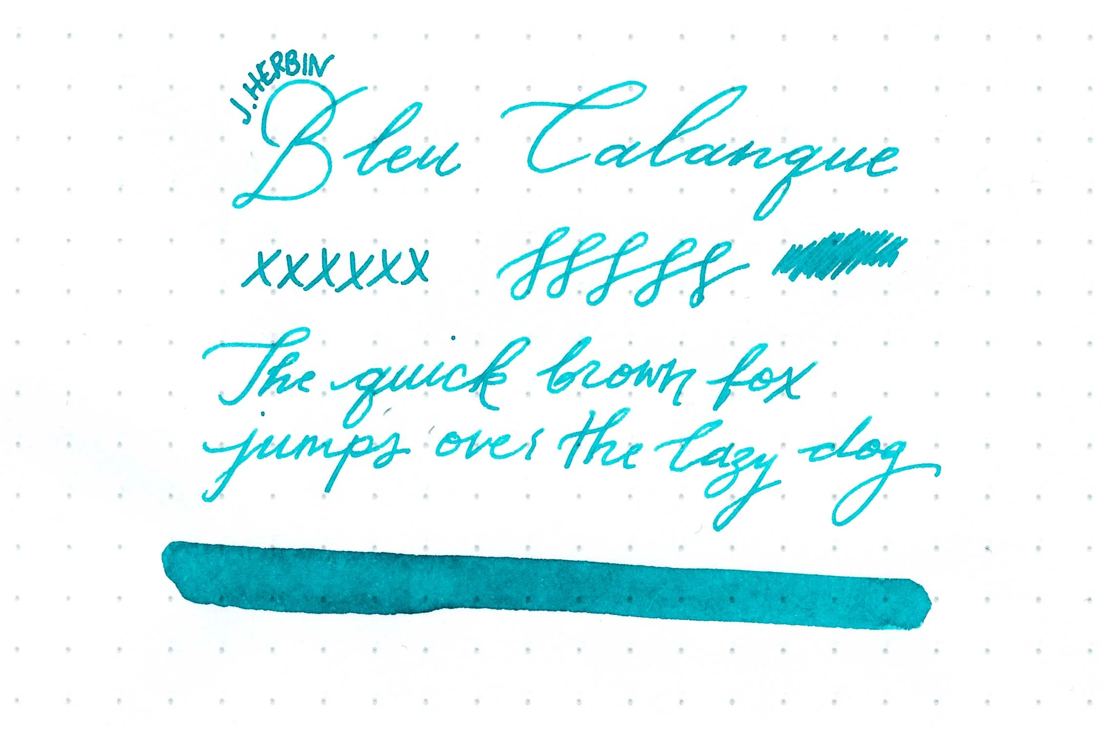 Jacques Herbin Bleu Calanque - Ink Sample - Image 3