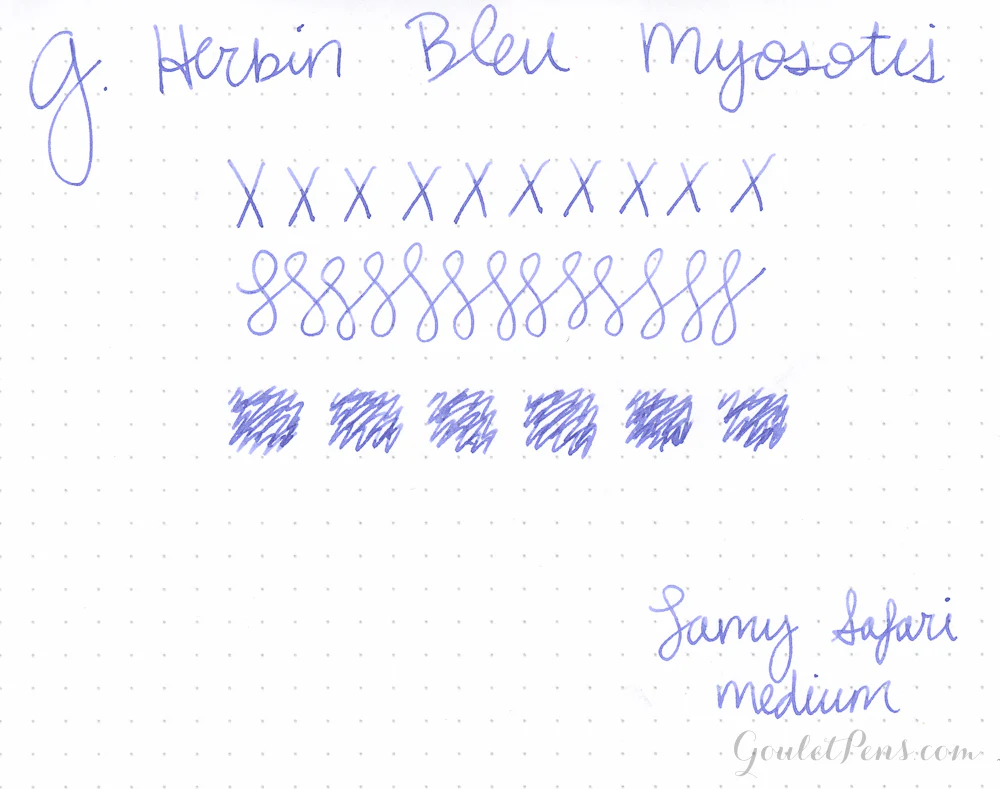 Jacques Herbin Bleu Myosotis - Ink Sample - Image 2