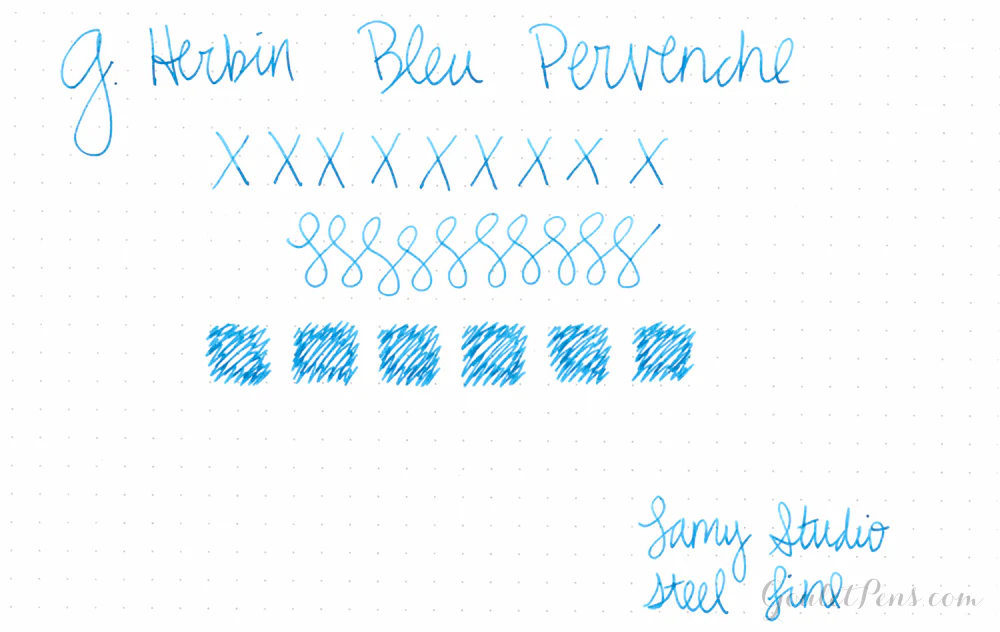 Jacques Herbin Bleu Pervenche - 30ml Bottled Ink - Image 6