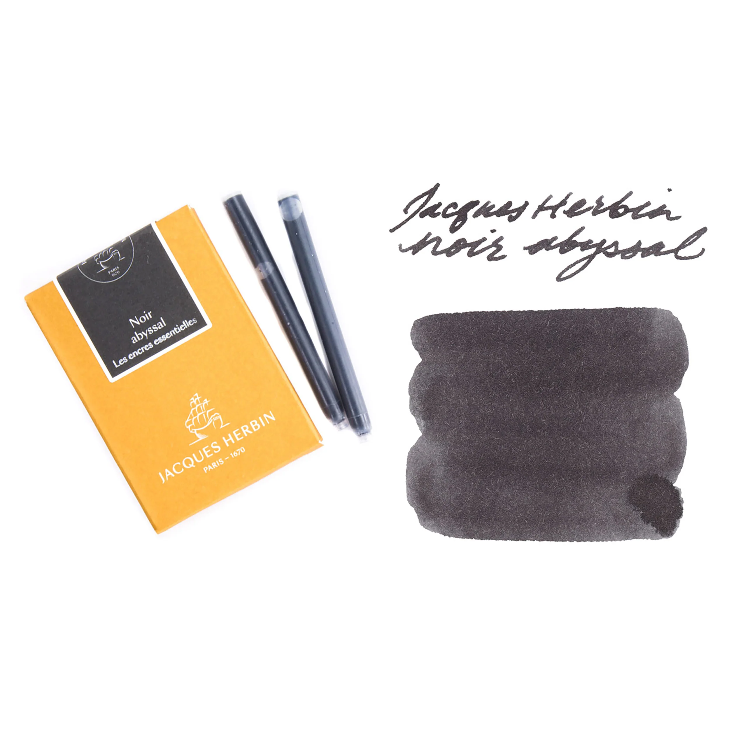 Jacques Herbin Noir Abyssal - Ink Cartridges