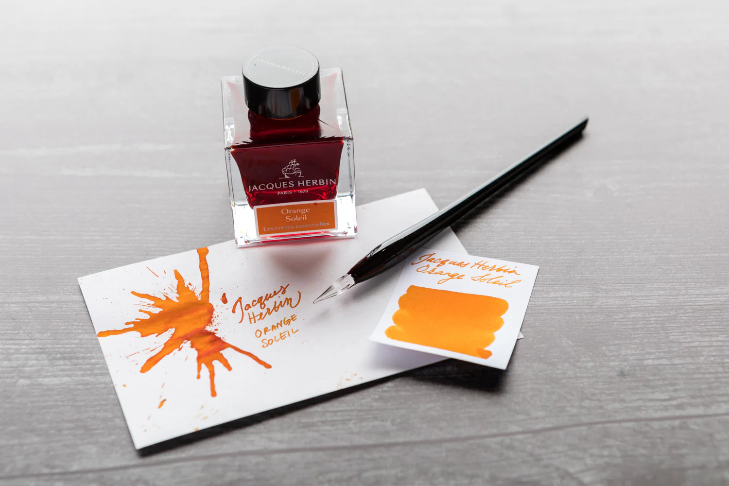 Jacques Herbin Orange Soleil - 50ml Bottled Ink - Image 2