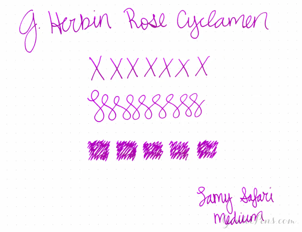 Jacques Herbin Rose Cyclamen - Ink Sample - Image 3