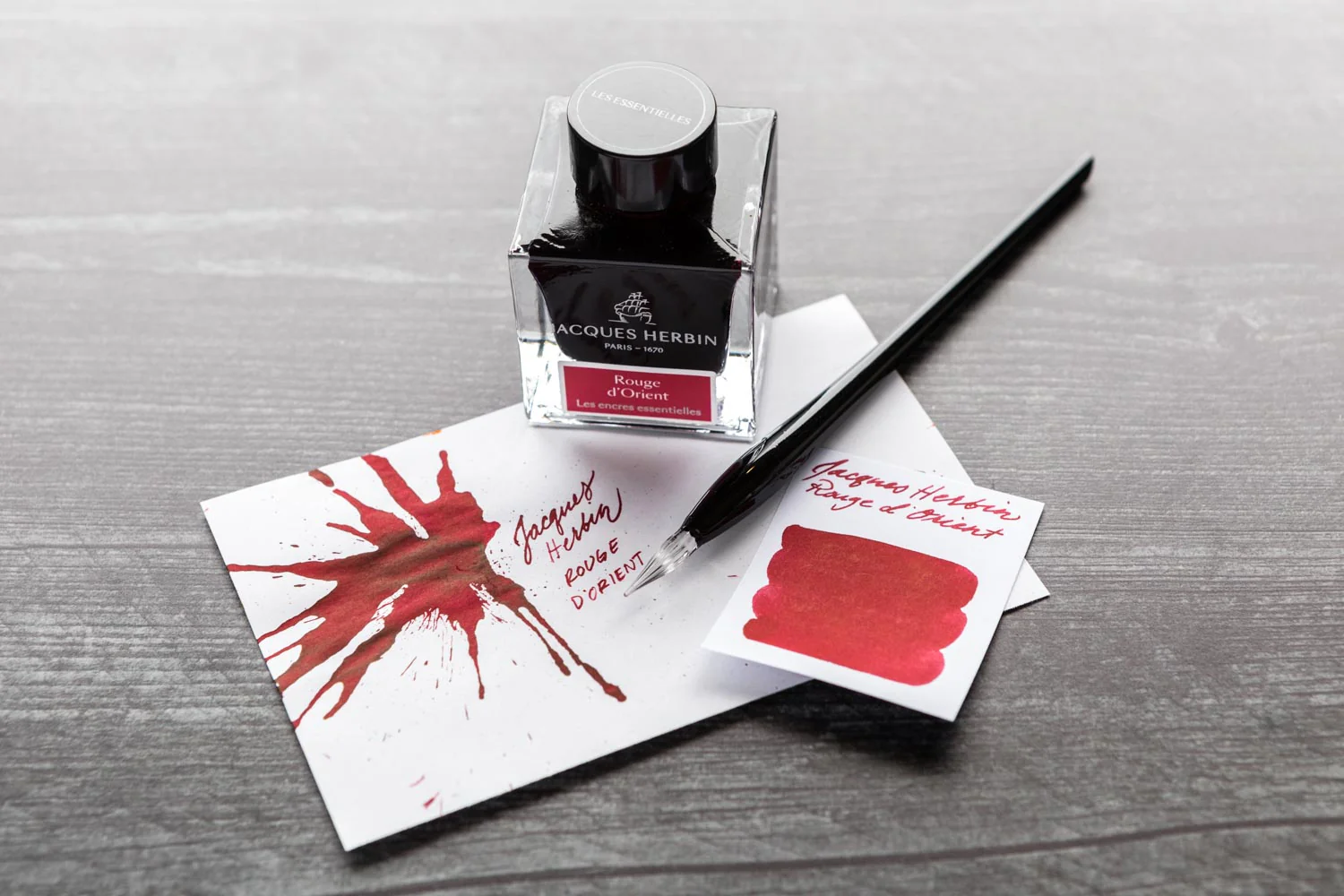Jacques Herbin Rouge d'Orient - 50ml Bottled Ink - Image 2