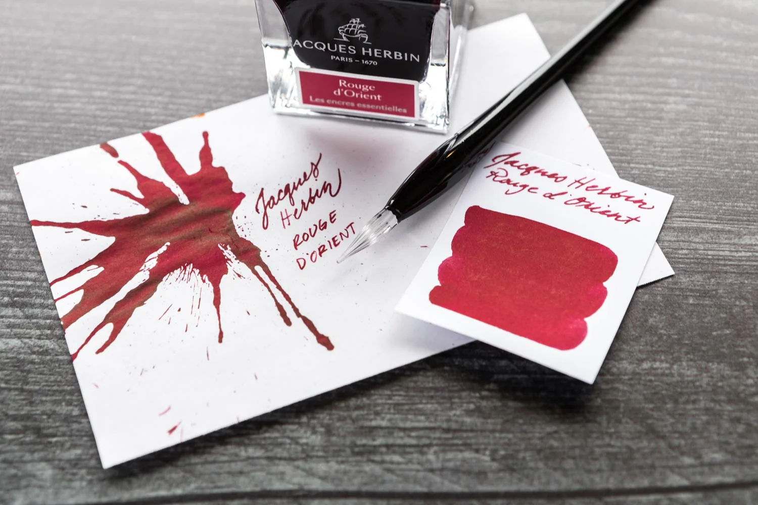 Jacques Herbin Rouge d'Orient - 50ml Bottled Ink - Image 3