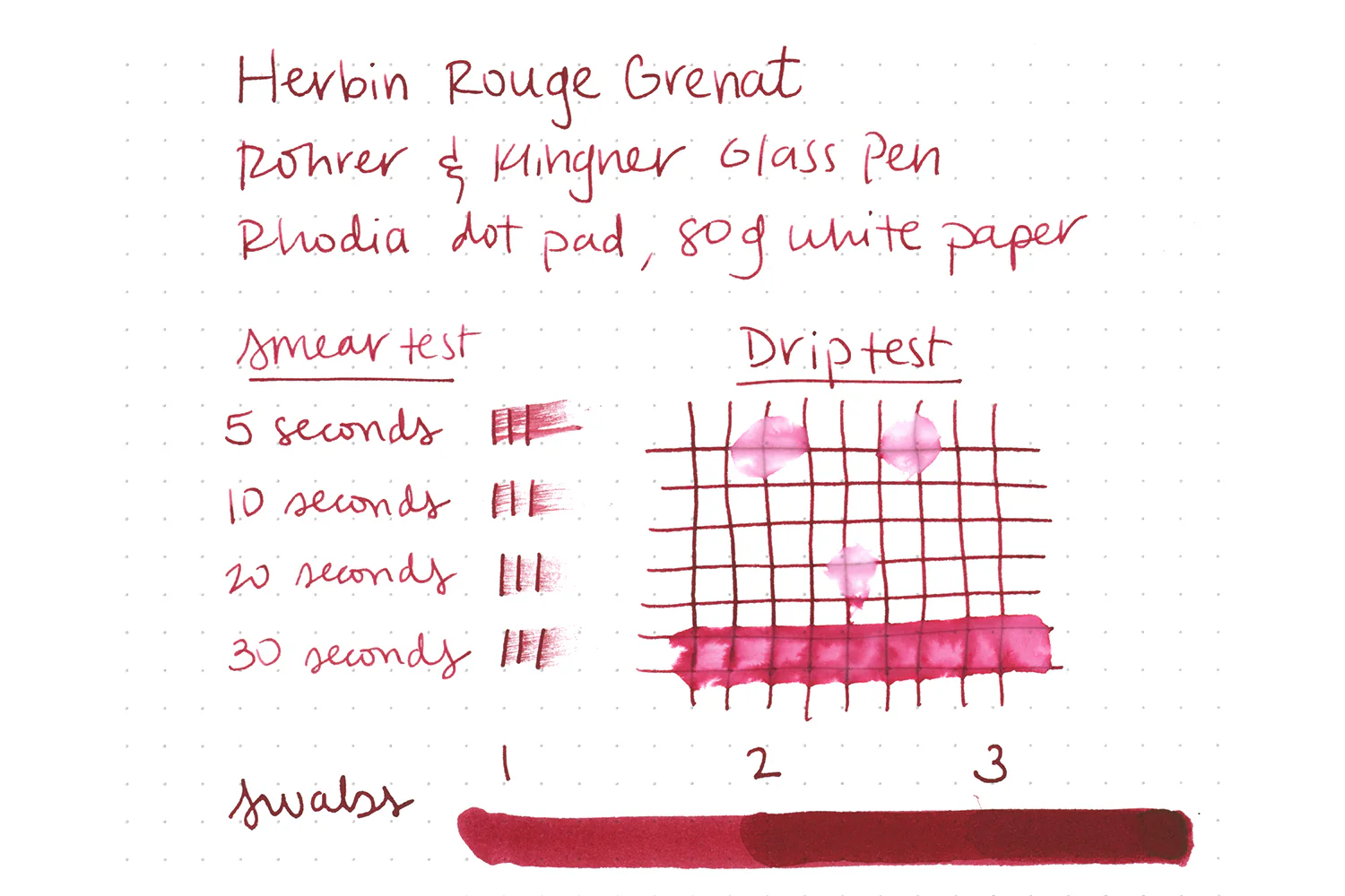 Jacques Herbin Rouge Grenat - 30ml Bottled Ink - Image 7