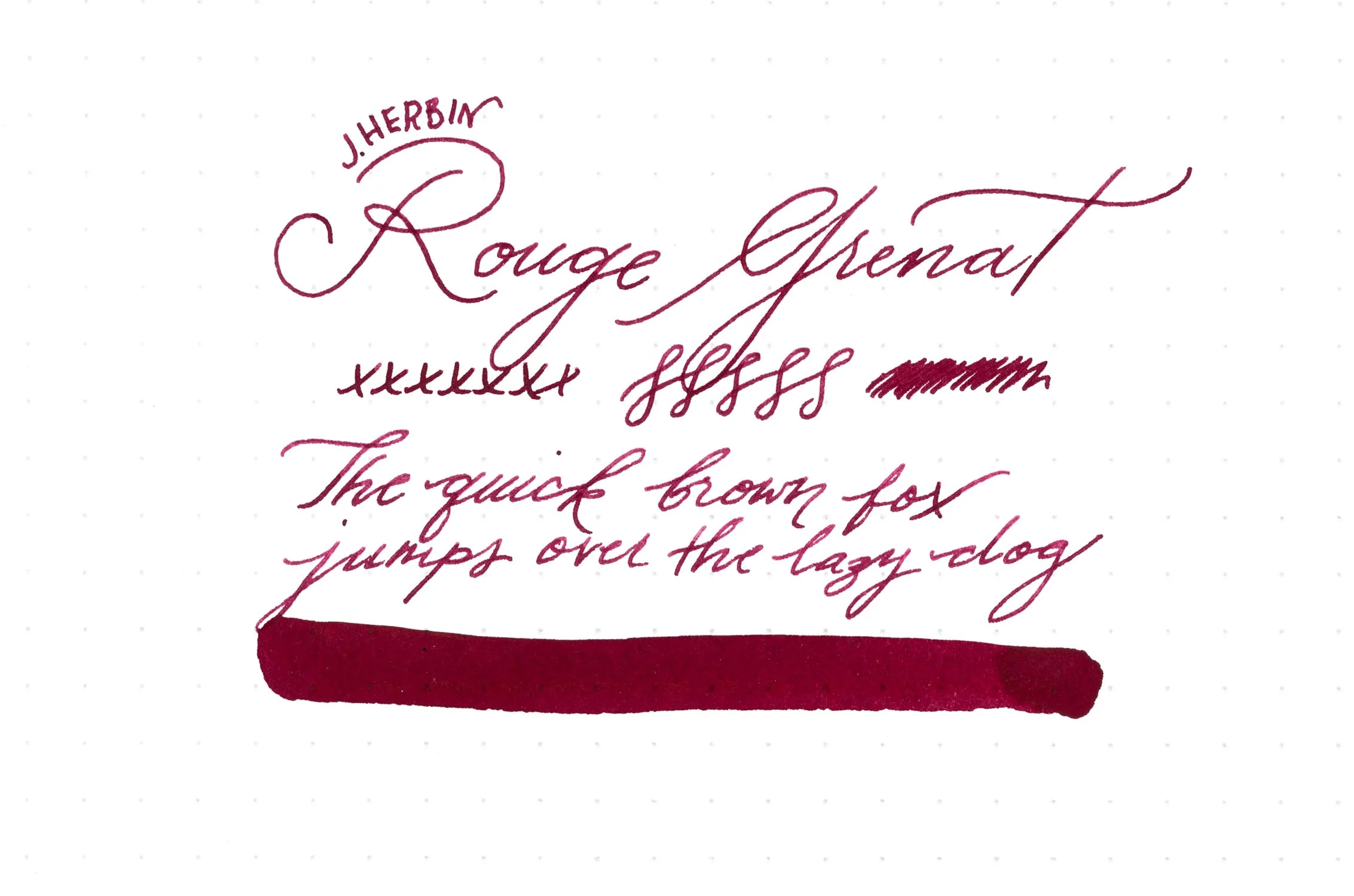Jacques Herbin Rouge Grenat - 30ml Bottled Ink - Image 8