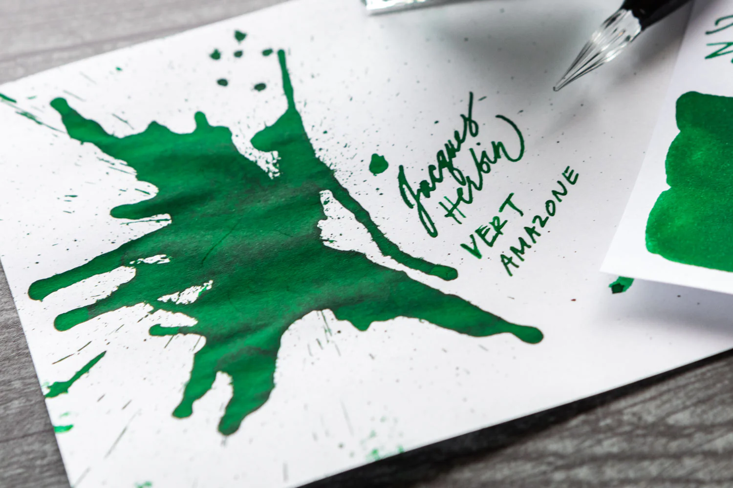 Jacques Herbin Vert Amazone - Ink Sample - Image 2