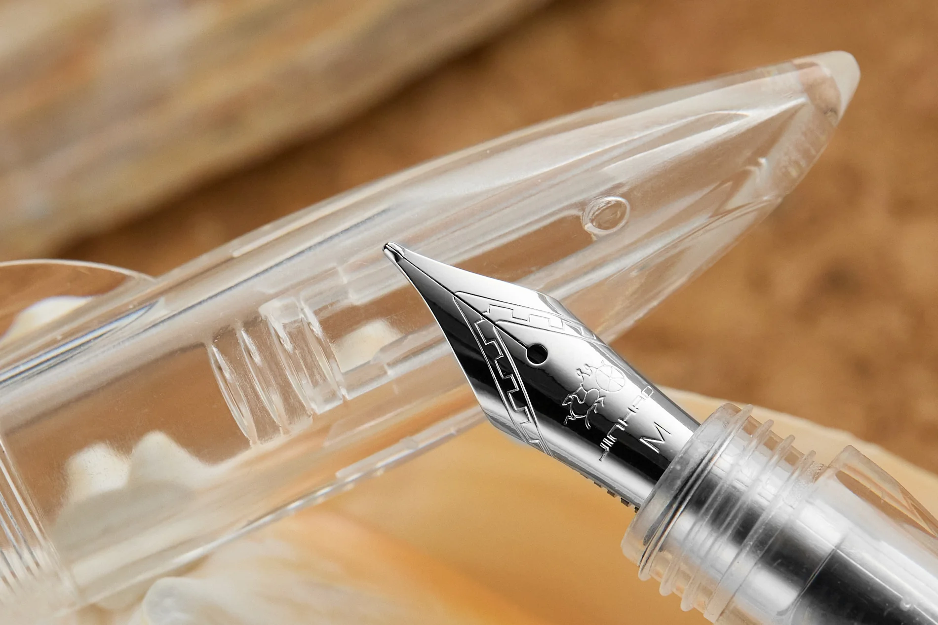 Jinhao 993 Shark Fountain Pen - Transparent (#5 Nib) - Image 4