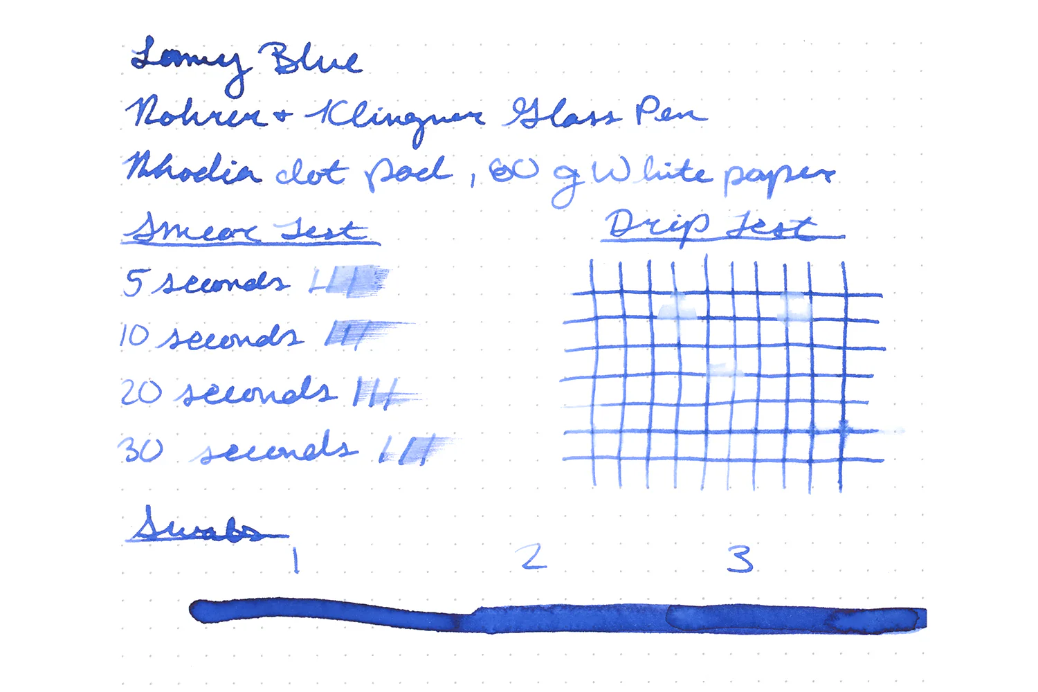LAMY blue - Ink Sample - Image 6