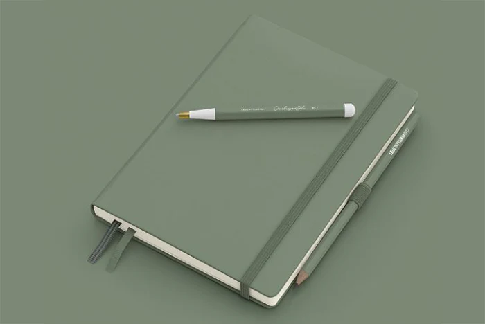 Leuchtturm1917 Medium A5 Notebook - Olive, Dot Grid - Image 2
