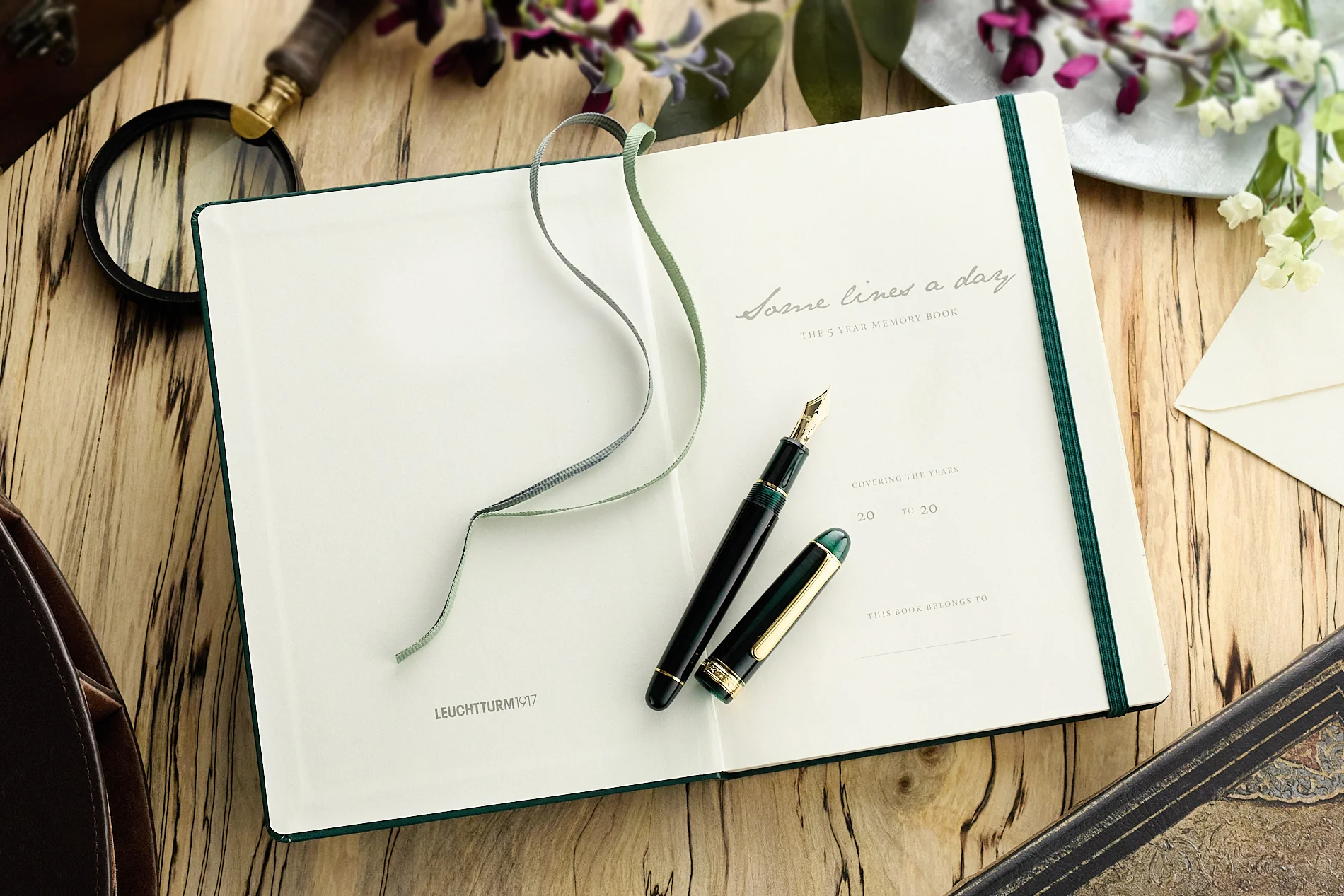 Leuchtturm1917 Some Lines a Day 5 Year Memory Notebook - Forest Green - Image 3