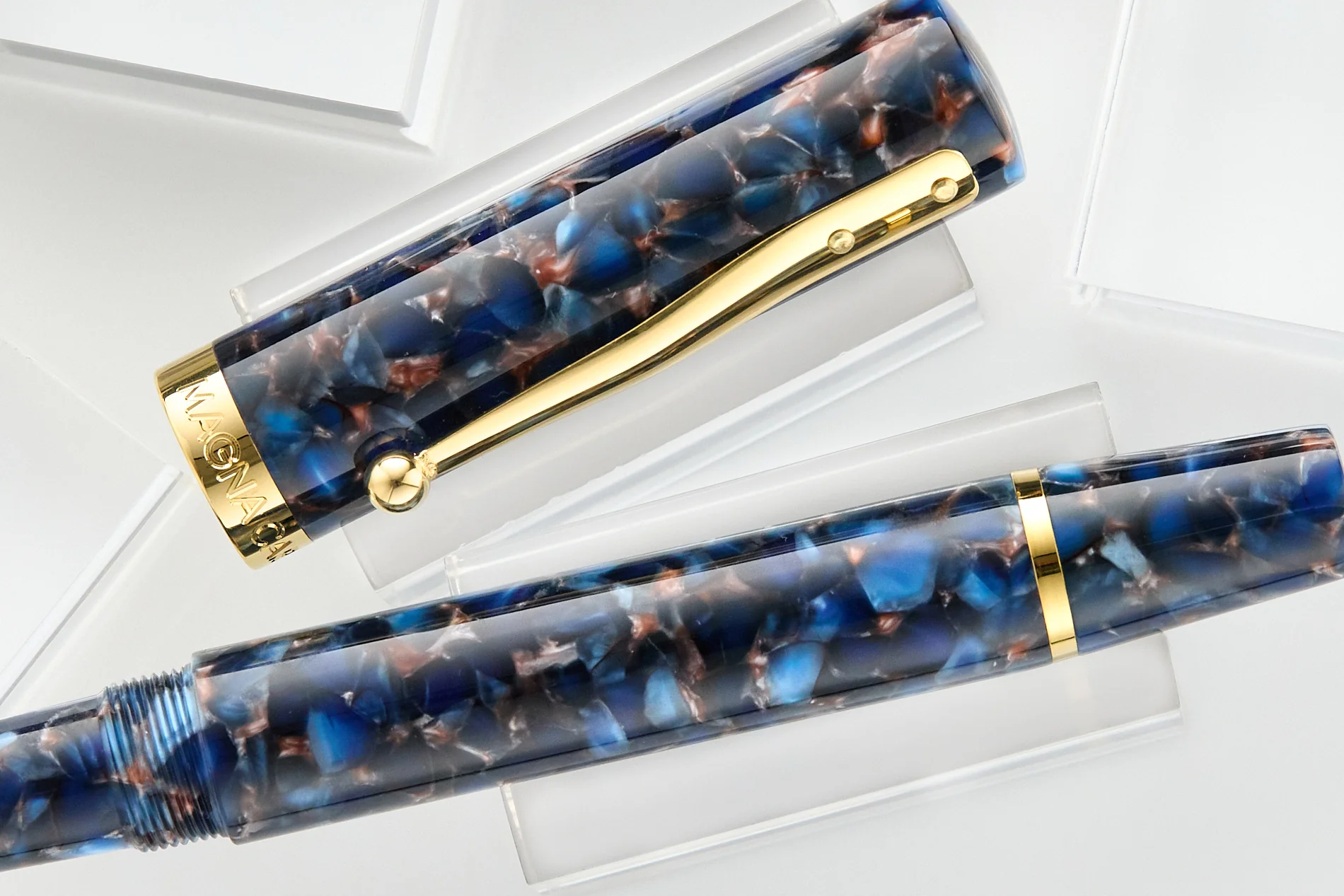 Magna Carta Mag 600 Piston Fountain Pen - Golden Blue (Special Edition) - Image 8