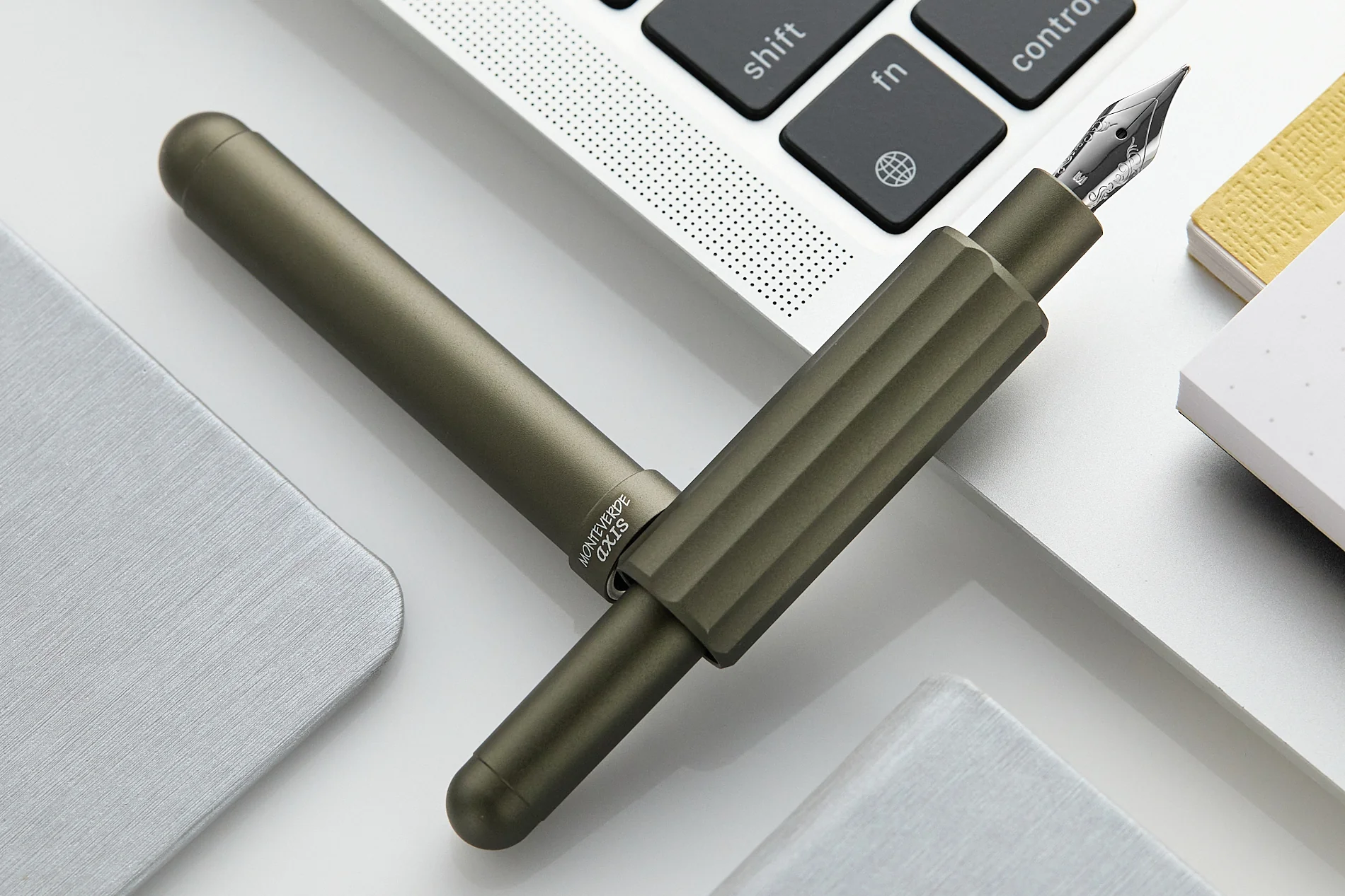 Monteverde Axis Fountain Pen - Matte Olive - Image 7