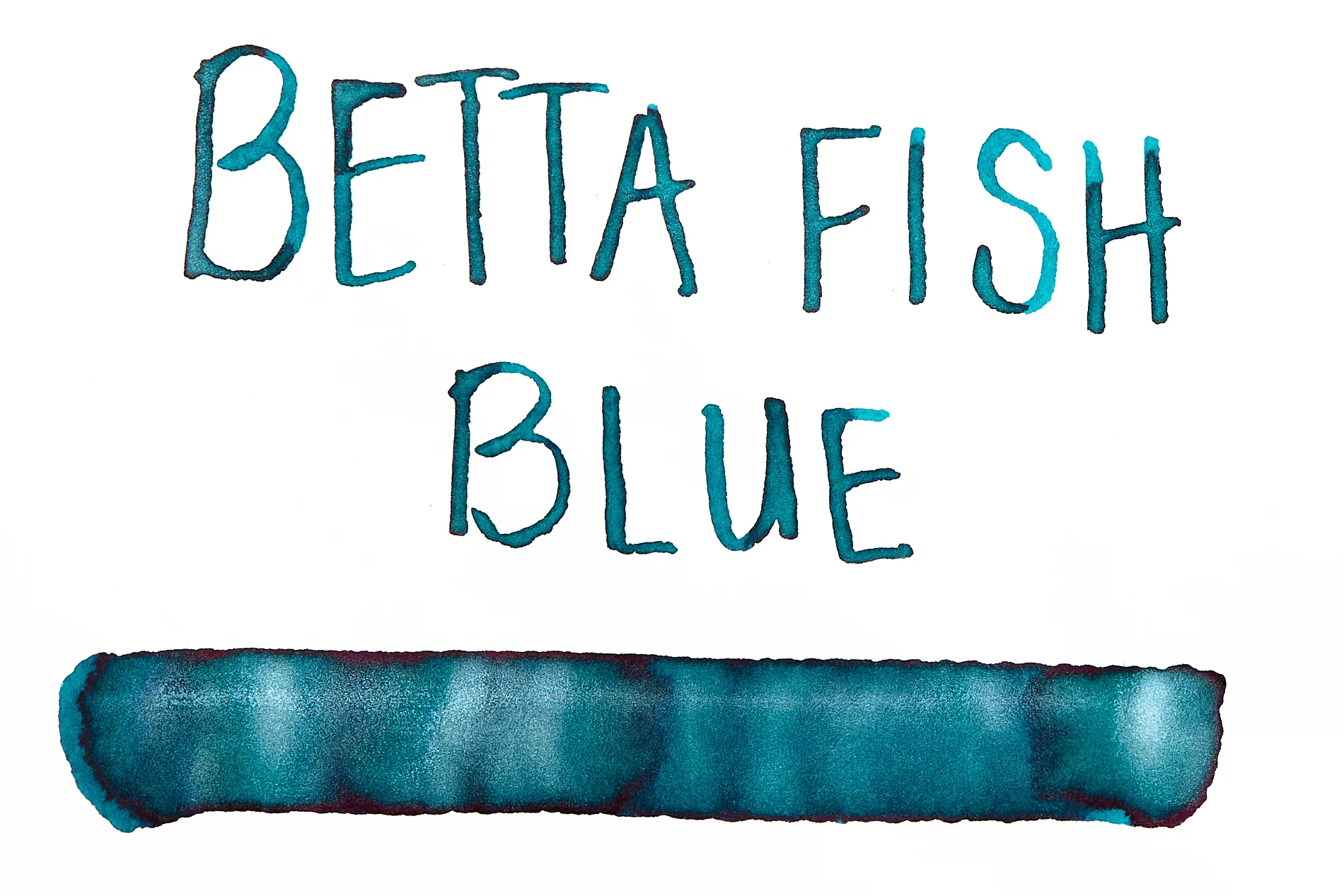 Monteverde Betta Fish Blue - Ink Sample - Image 4