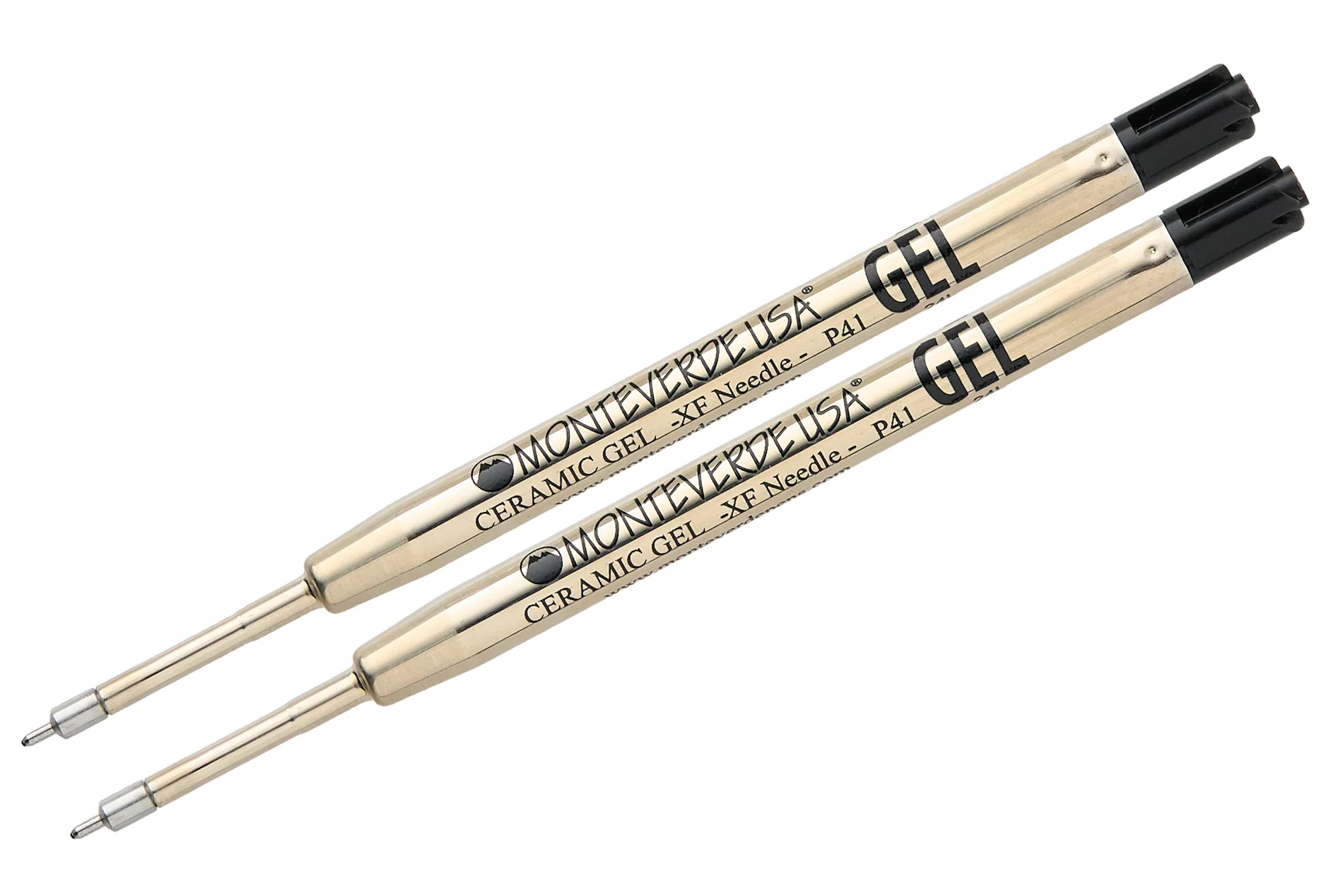 Monteverde Capless Gel P41 Rollerball Refills - Black, 0.5mm XF Needlepoint (2-Pack) - Image 2