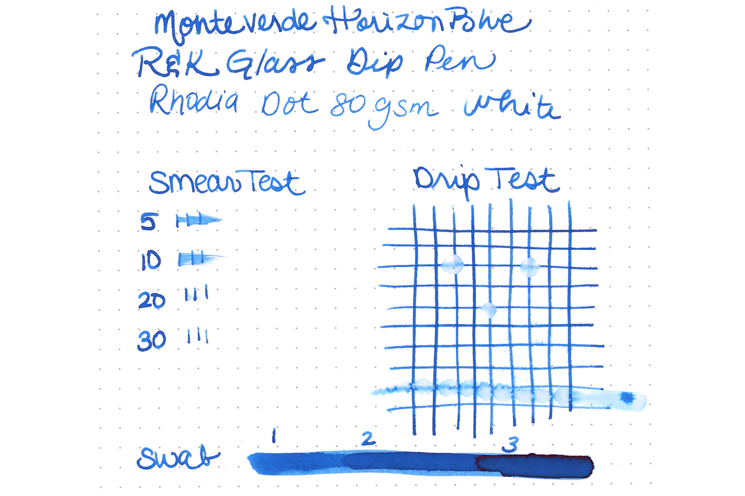 Monteverde Horizon Blue - Ink Sample - Image 3