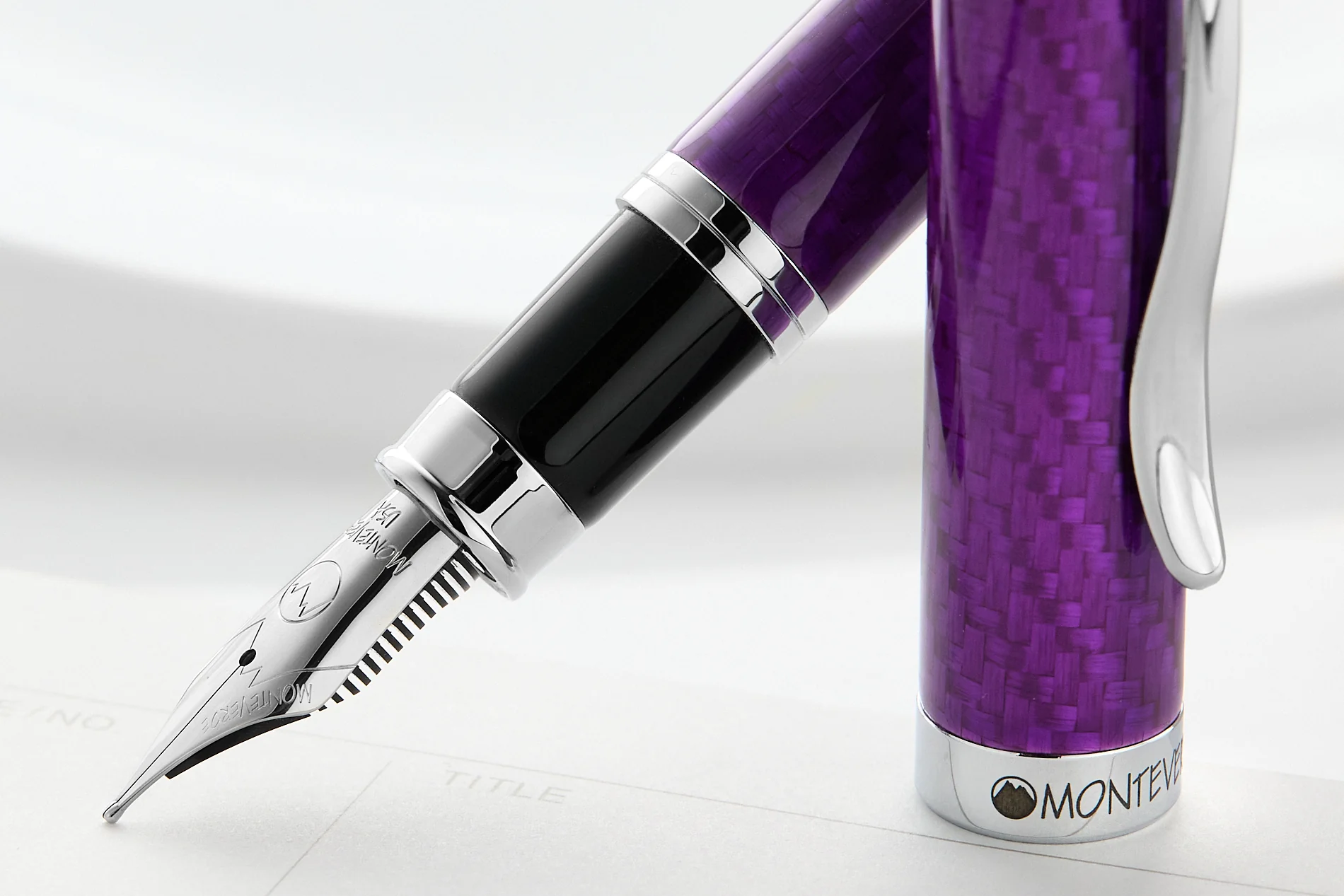 Monteverde Innova Fiberglass Fountain Pen - Amethyst (Special Edition) - Image 5