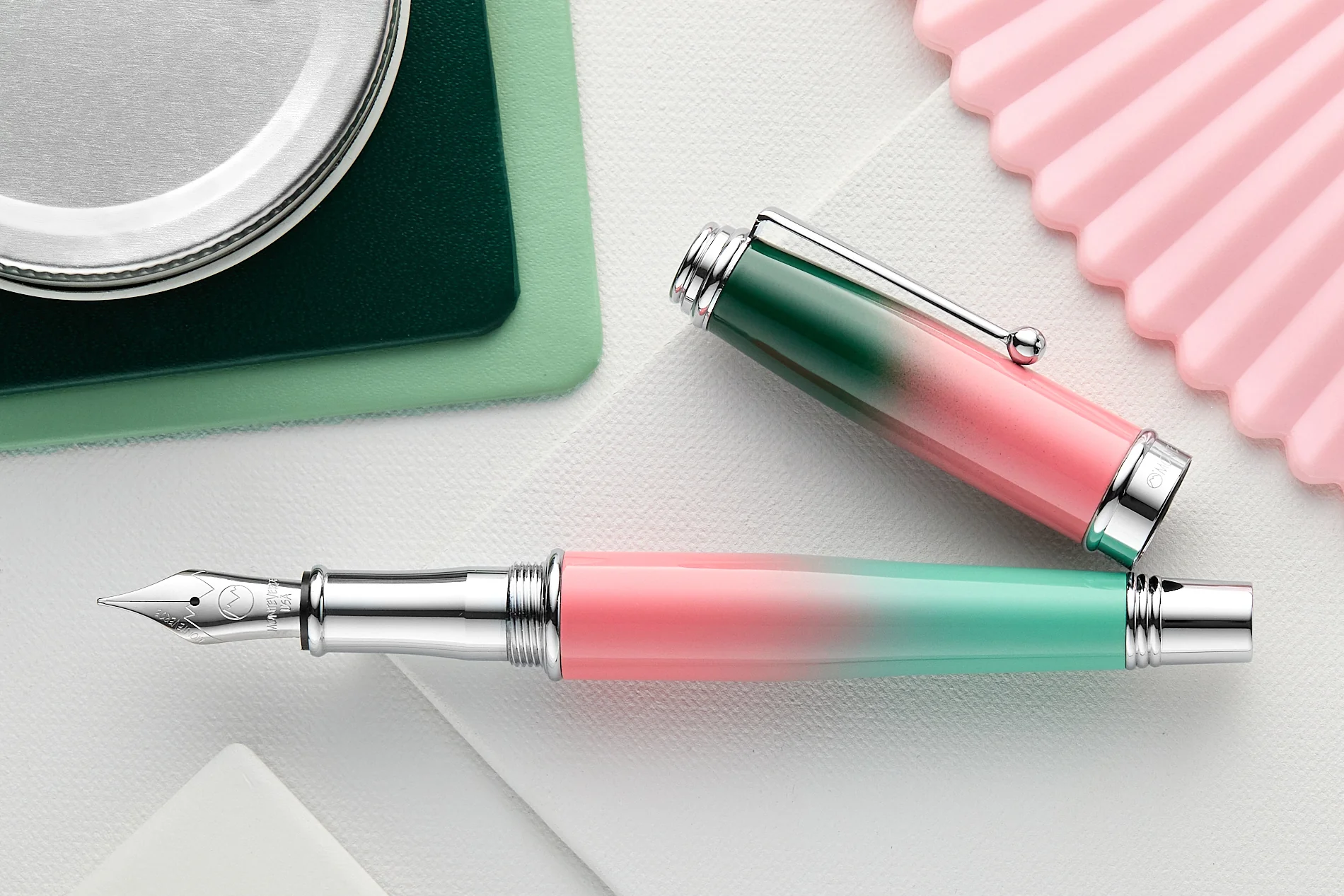 Monteverde Invincia Deluxe Fountain Pen - Watermelon Ombré (Special Edition) - Image 4