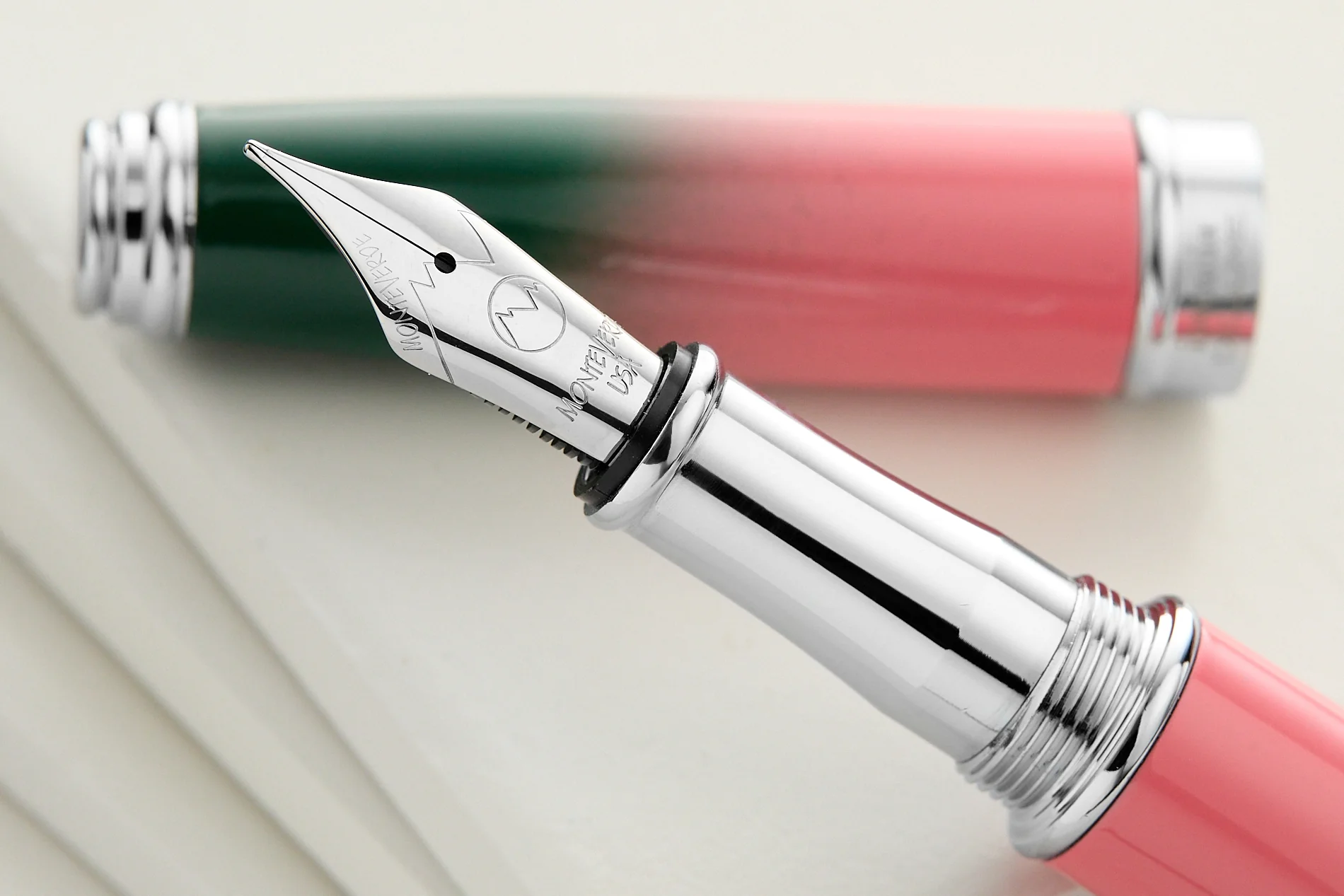 Monteverde Invincia Deluxe Fountain Pen - Watermelon Ombré (Special Edition) - Image 6