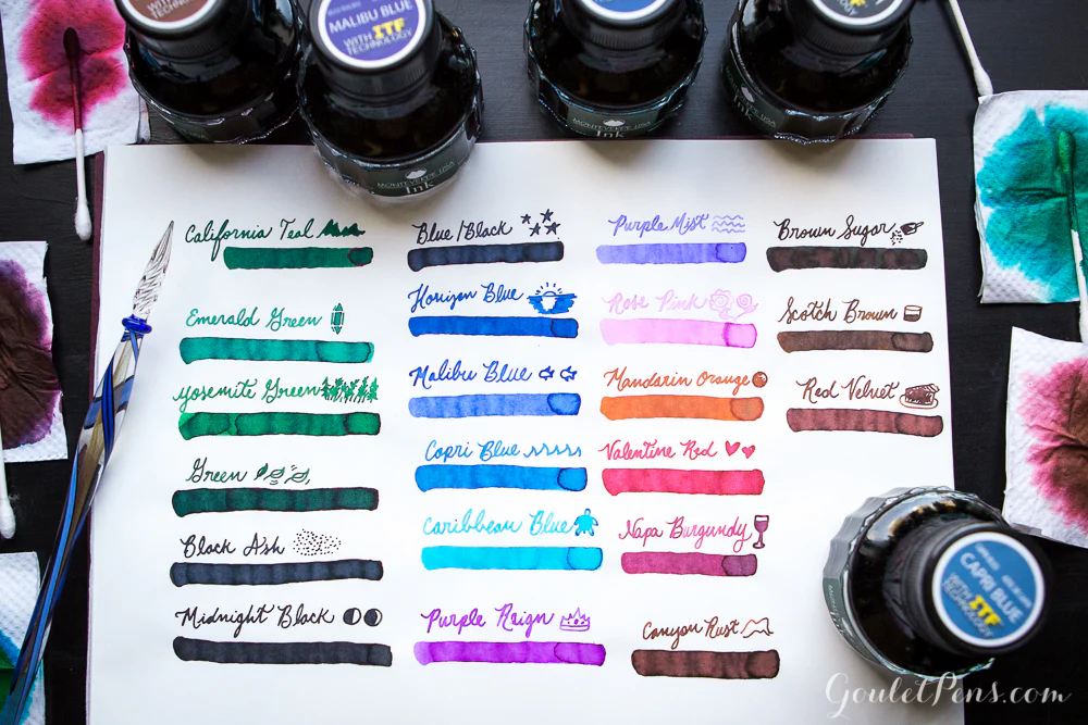 Monteverde Midnight Black - 90ml Bottled Ink - Image 2