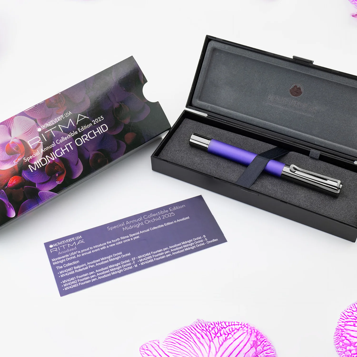 Monteverde Ritma Gel Rollerball Pen - Midnight Orchid (Special Edition) - Image 7