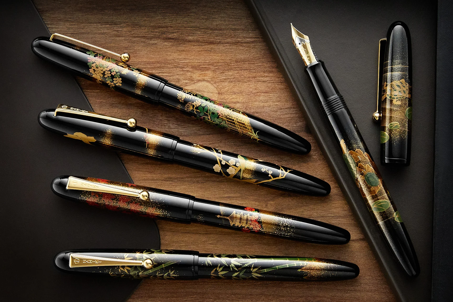 Namiki Yukari Maki-e Fountain Pen - Apricot Tree and Warbler - Image 10