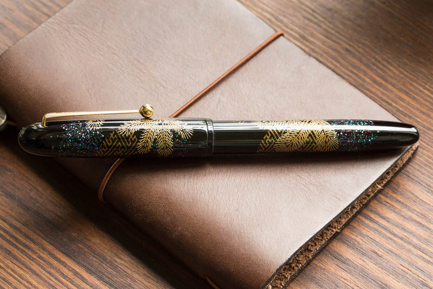 Namiki Yukari Maki-e Fountain Pen - Pine Needles - Image 3