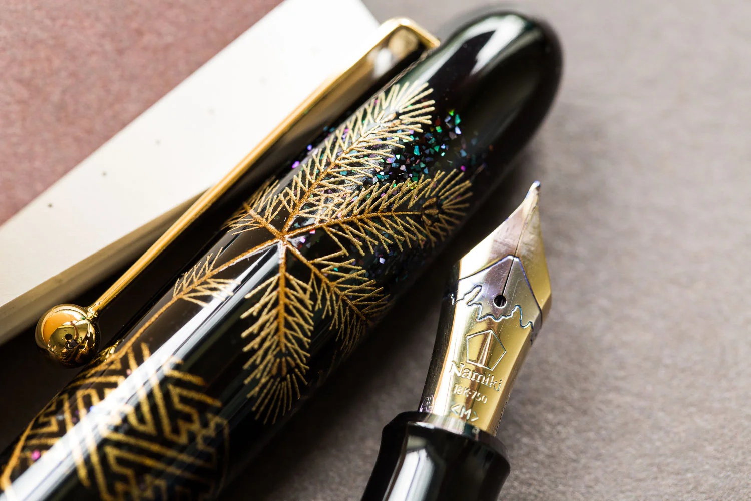 Namiki Yukari Maki-e Fountain Pen - Pine Needles - Image 8