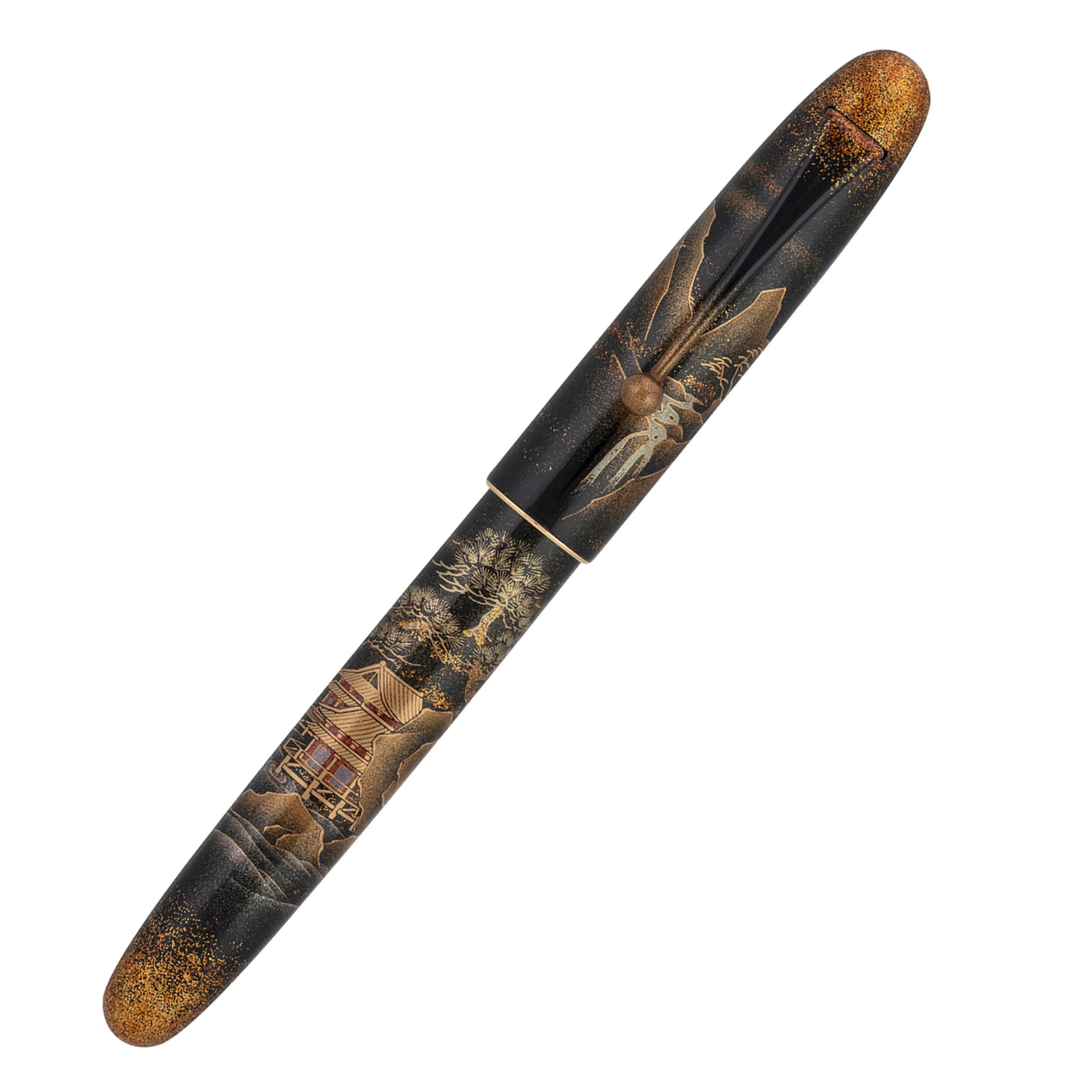 Namiki Yukari Royale Maki-e Fountain Pen - Night Scene of Pavilion - Image 2