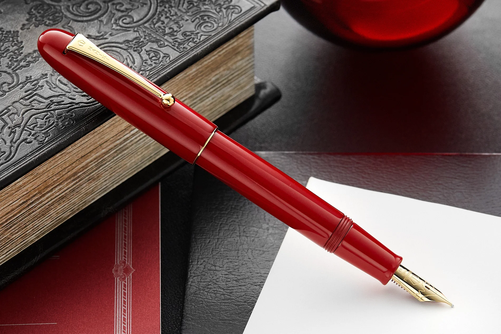 Namiki Yukari Royale Urushi Fountain Pen - Vermillion - Image 3