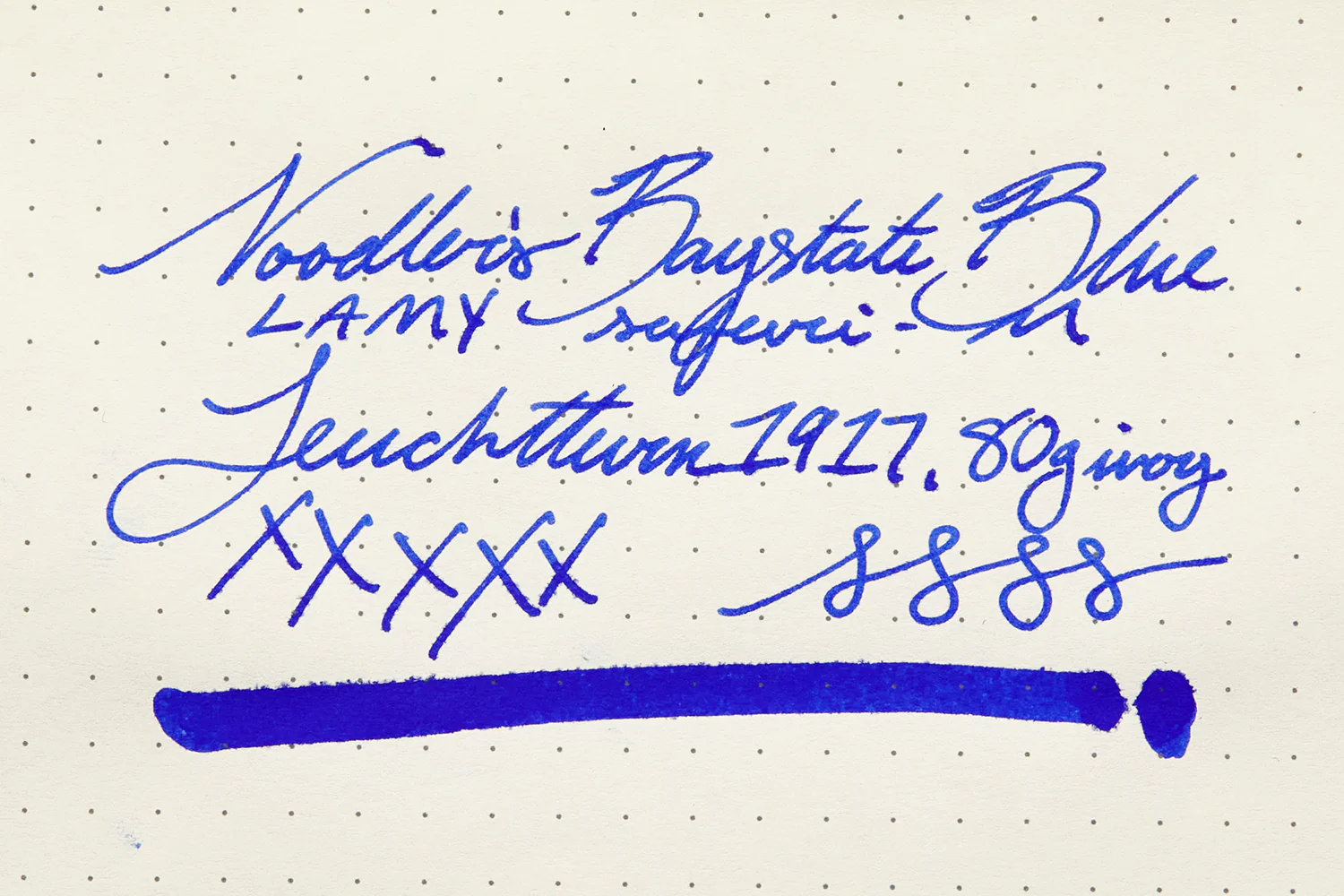 Noodler's Baystate Blue - 4.5oz Bottled Ink with Free Charlie Pen - Image 8