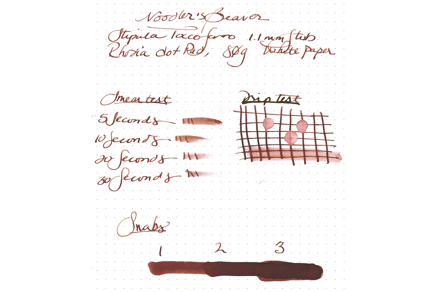 Noodler's Beaver - Ink Sample - Image 2