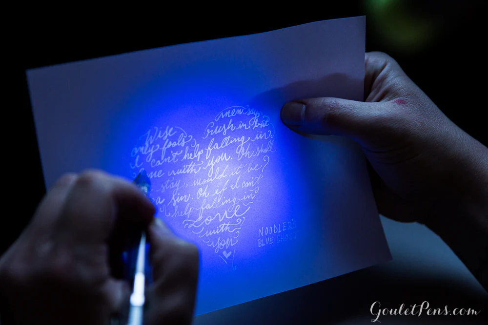 Noodler's Blue Ghost - 4.5oz Bottled Ink with Free Charlie Pen - Image 2