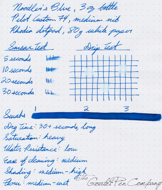 Noodler's Blue - Ink Sample - Image 6