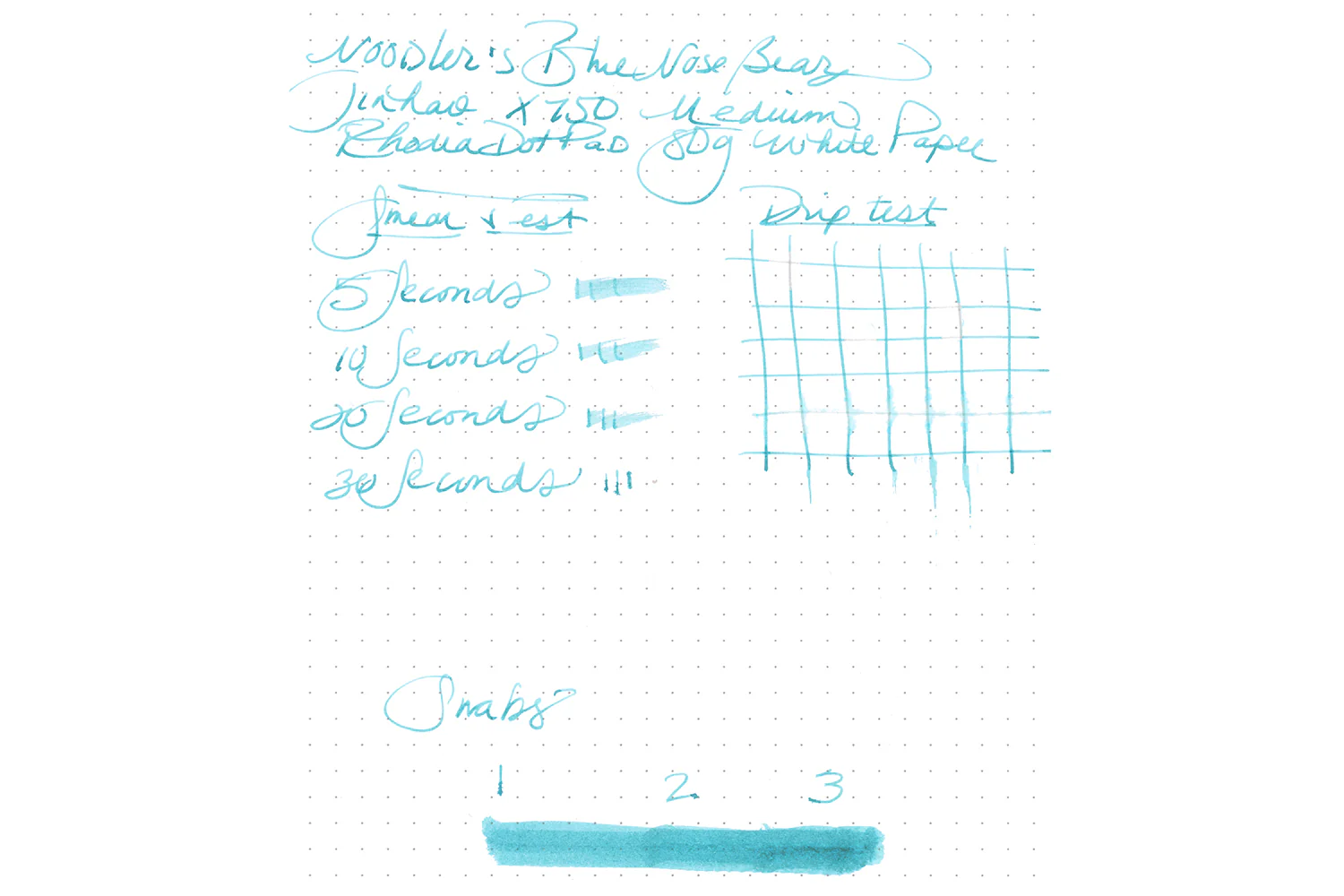 Noodler's Blue Nose Bear - Ink Sample - Image 2