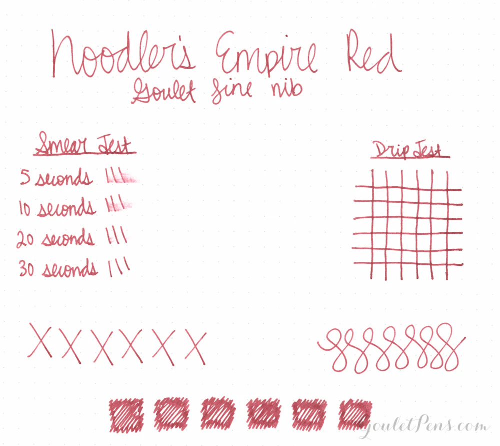 Noodler's Empire Red - Ink Sample - Image 2