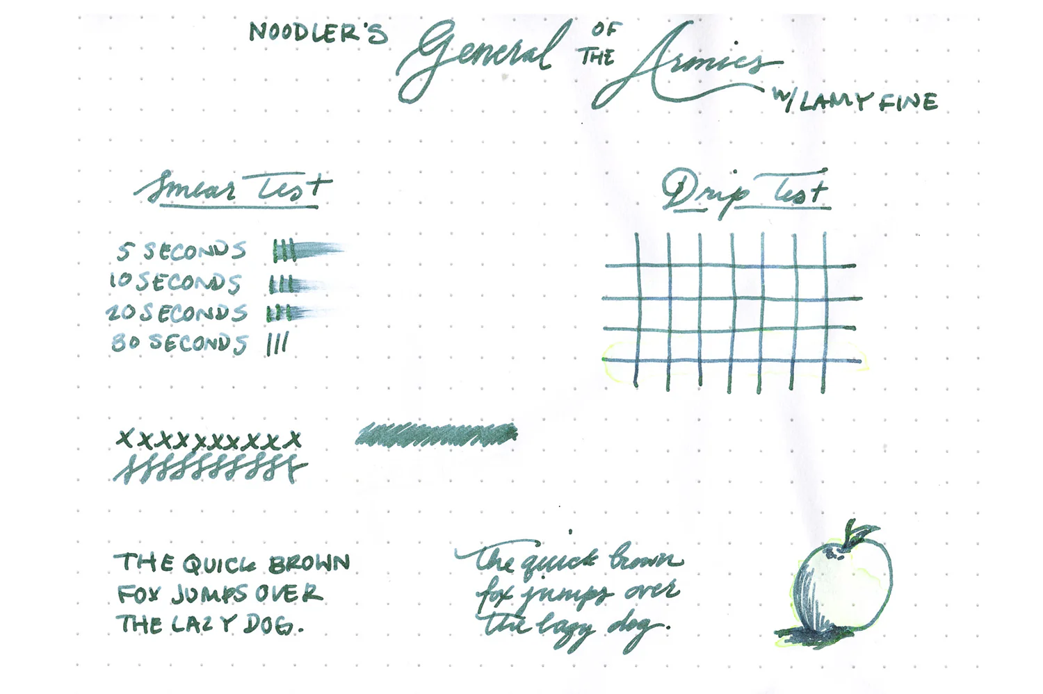 Noodler's General of the Armies - Ink Sample - Image 2